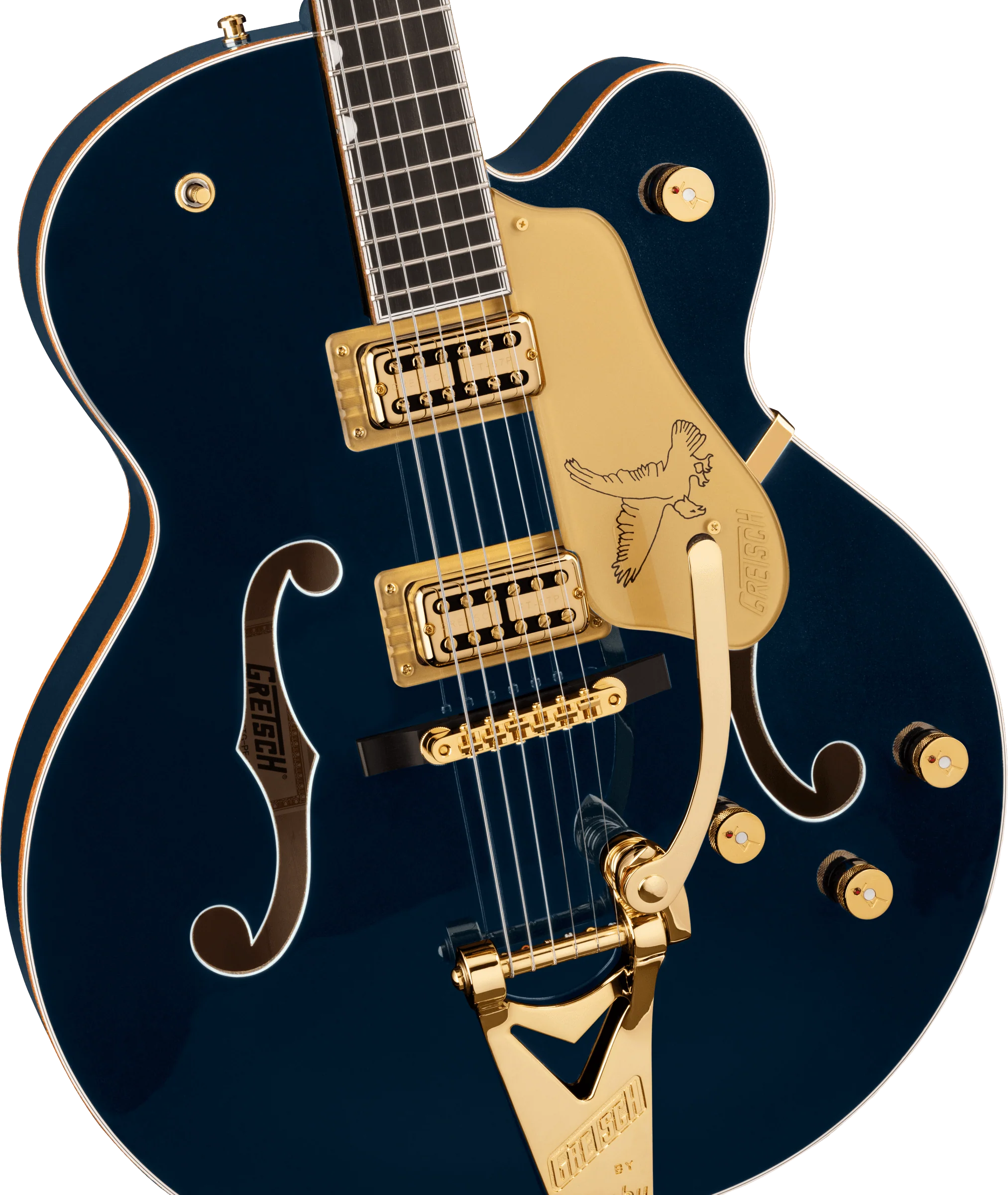 G6136TG Players Edition Falcon Hollow Body with String-Thru Bigsby and Gold Hardware Ebony Fingerboard Midnight Sapphire - Image 3