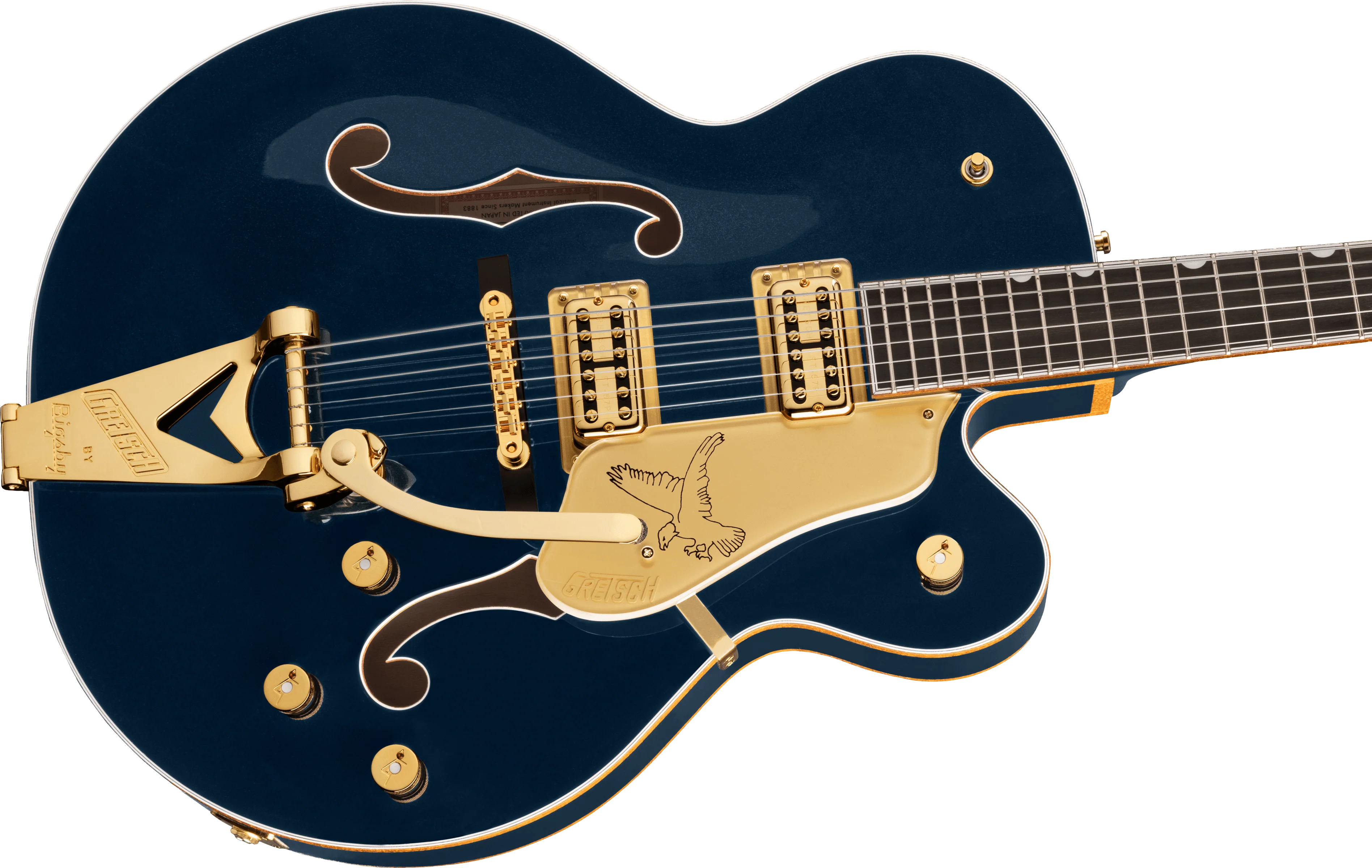 G6136TG Players Edition Falcon Hollow Body with String-Thru Bigsby and Gold Hardware Ebony Fingerboard Midnight Sapphire - Image 4