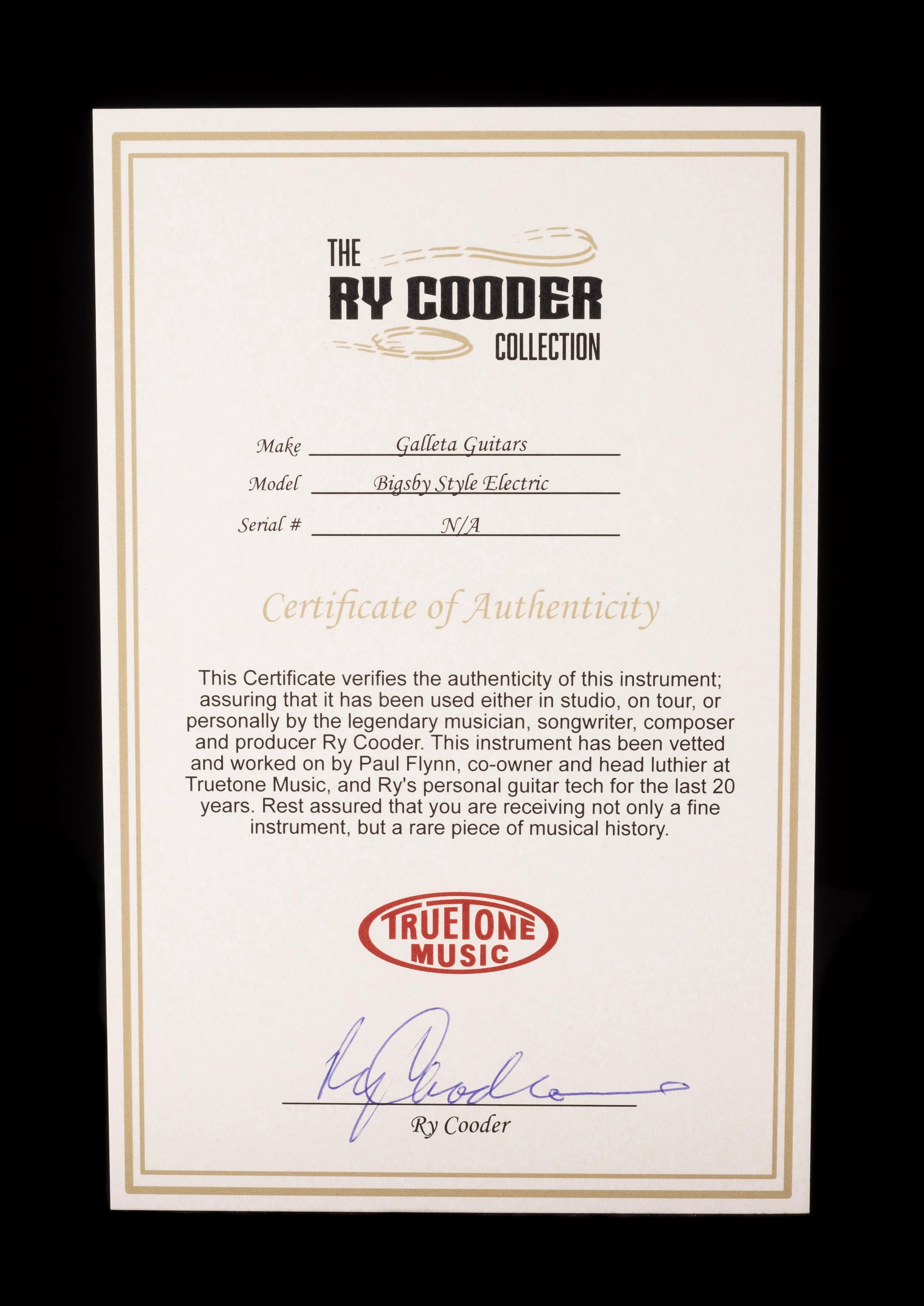 Galletta Guitars Bigsby Style Electric Guitar - Ry Cooder Collection - Image 22