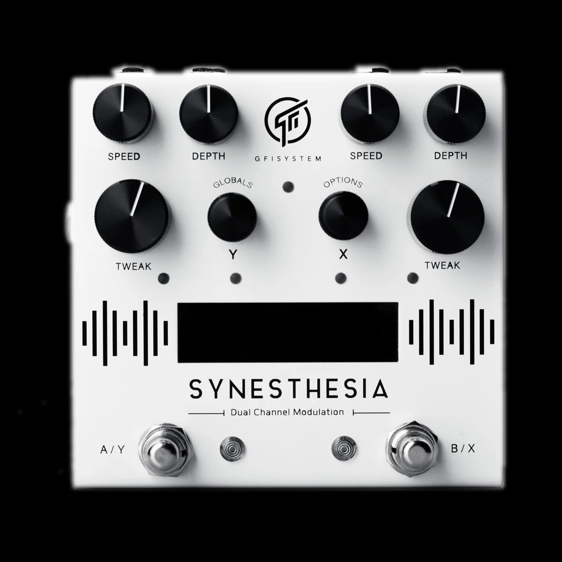 GFI System Custom White Synesthesia Dual-Engine Modulation Guitar Effect Pedal