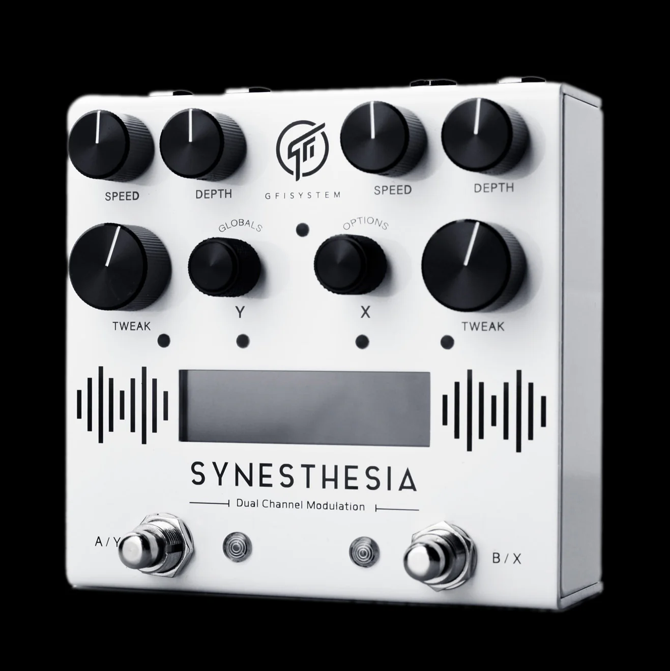 GFI System Custom White Synesthesia Dual-Engine Modulation Guitar Effect Pedal - Image 3