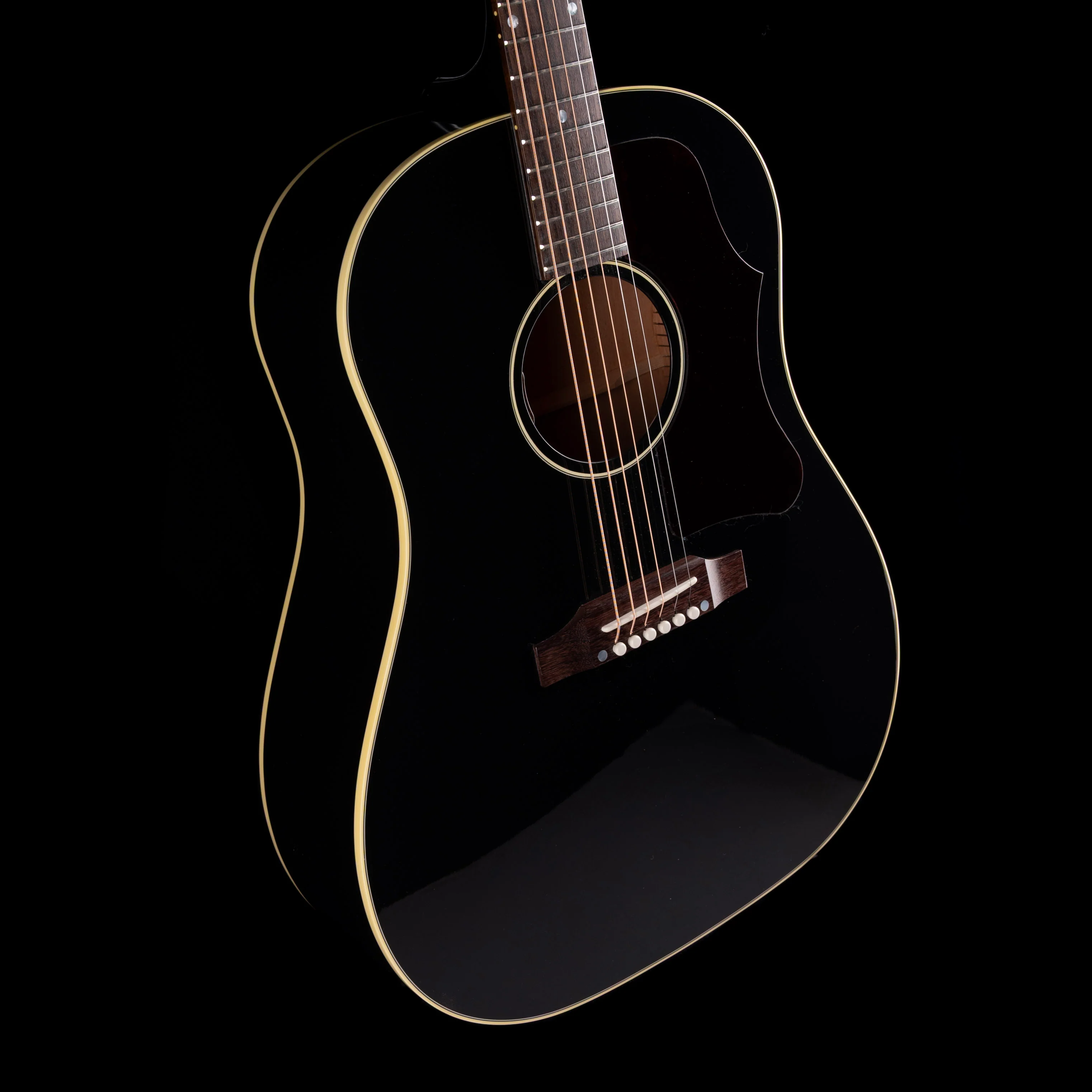 Gibson 50's J-45 Original Ebony Acoustic Electric Guitar with Case - Image 6