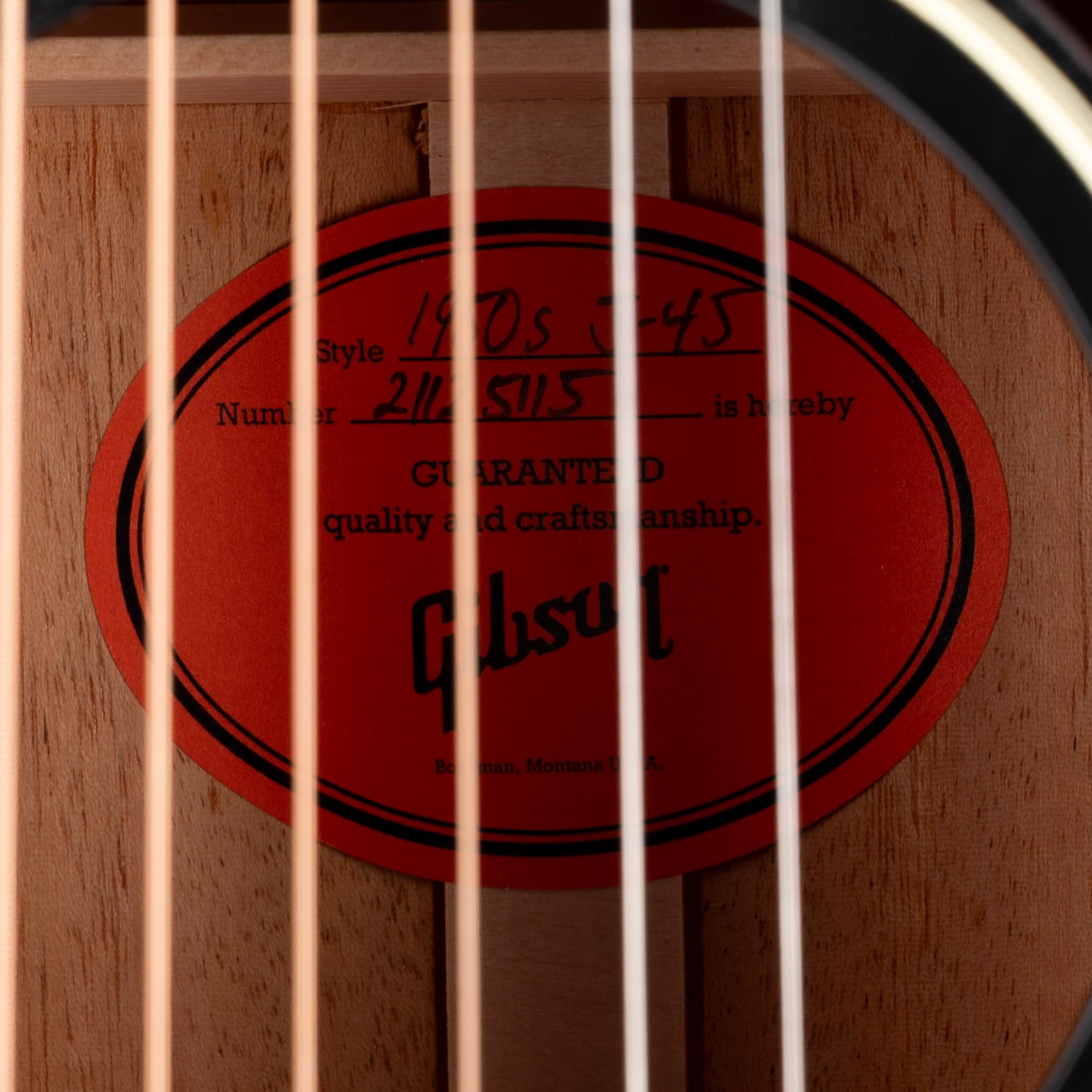 Gibson 50's J-45 Original Ebony Acoustic Electric Guitar with Case - Image 7