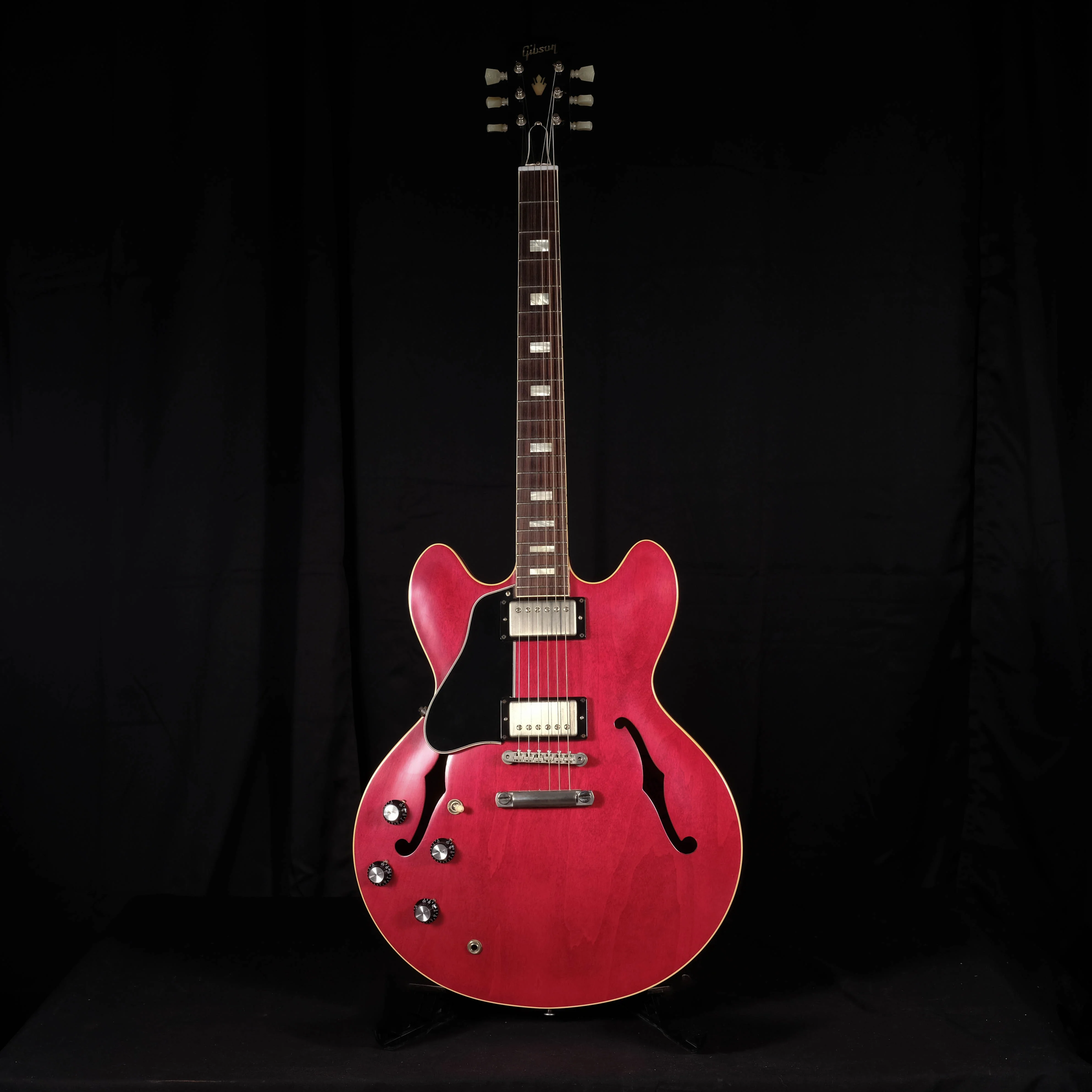 Pre Owned '15 Gibson Memphis '63 Reissue Block Inlay ES-335TDC Left Handed Cherry OHSC - Image 2