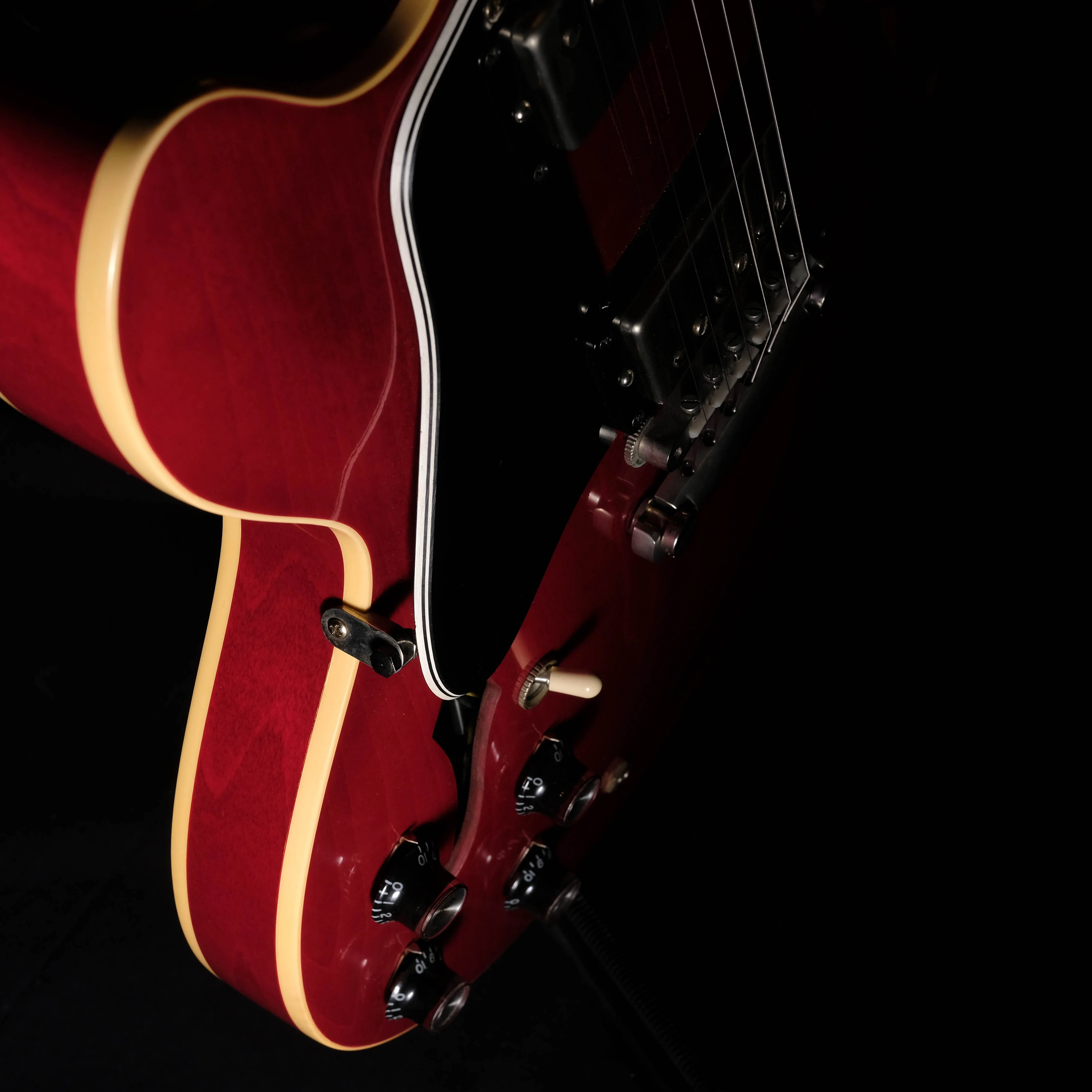 Pre Owned '15 Gibson Memphis '63 Reissue Block Inlay ES-335TDC Left Handed Cherry OHSC - Image 6
