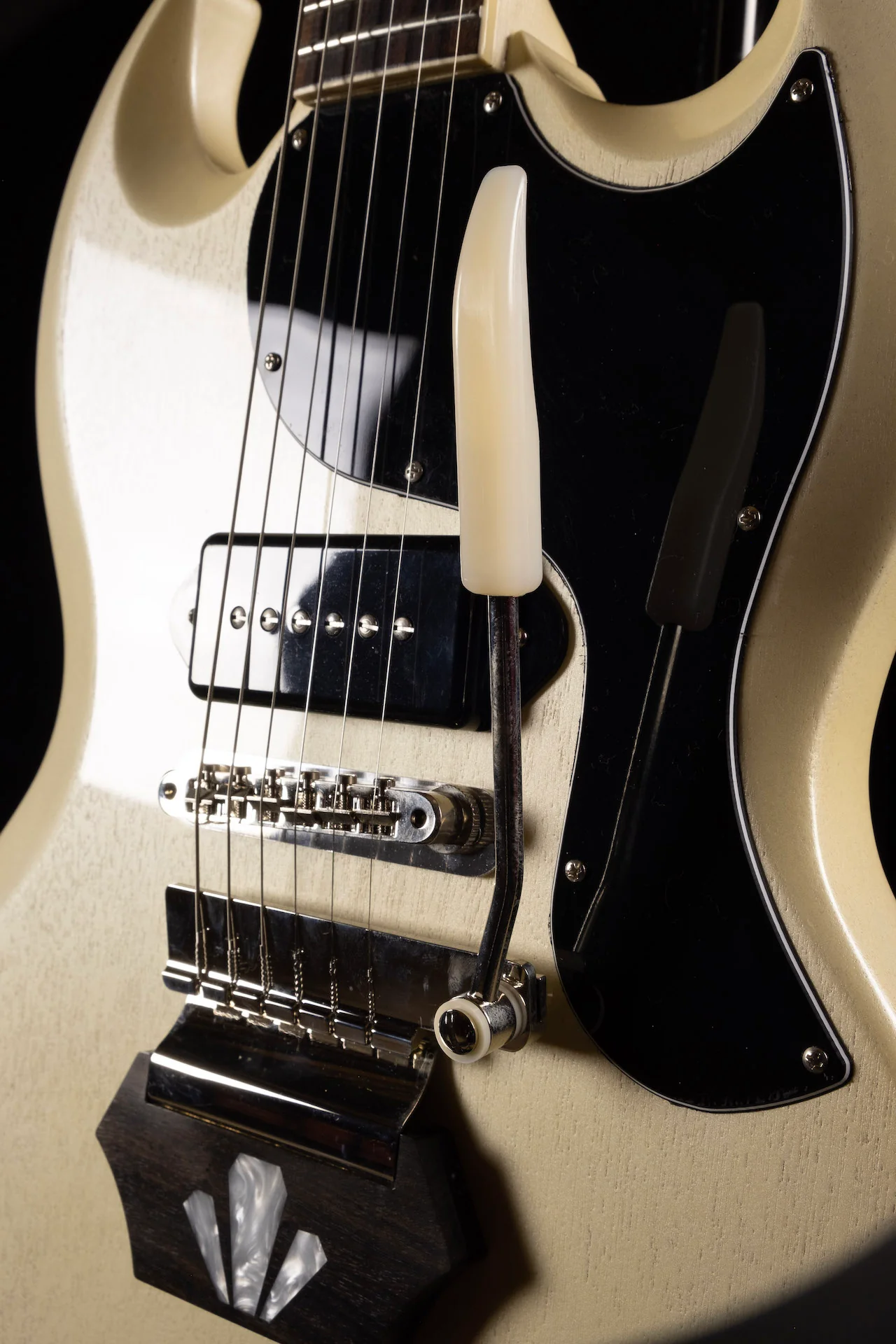 Gibson Brian Ray '62 SG Junior White Fox Electric Guitar With Case - Image 5