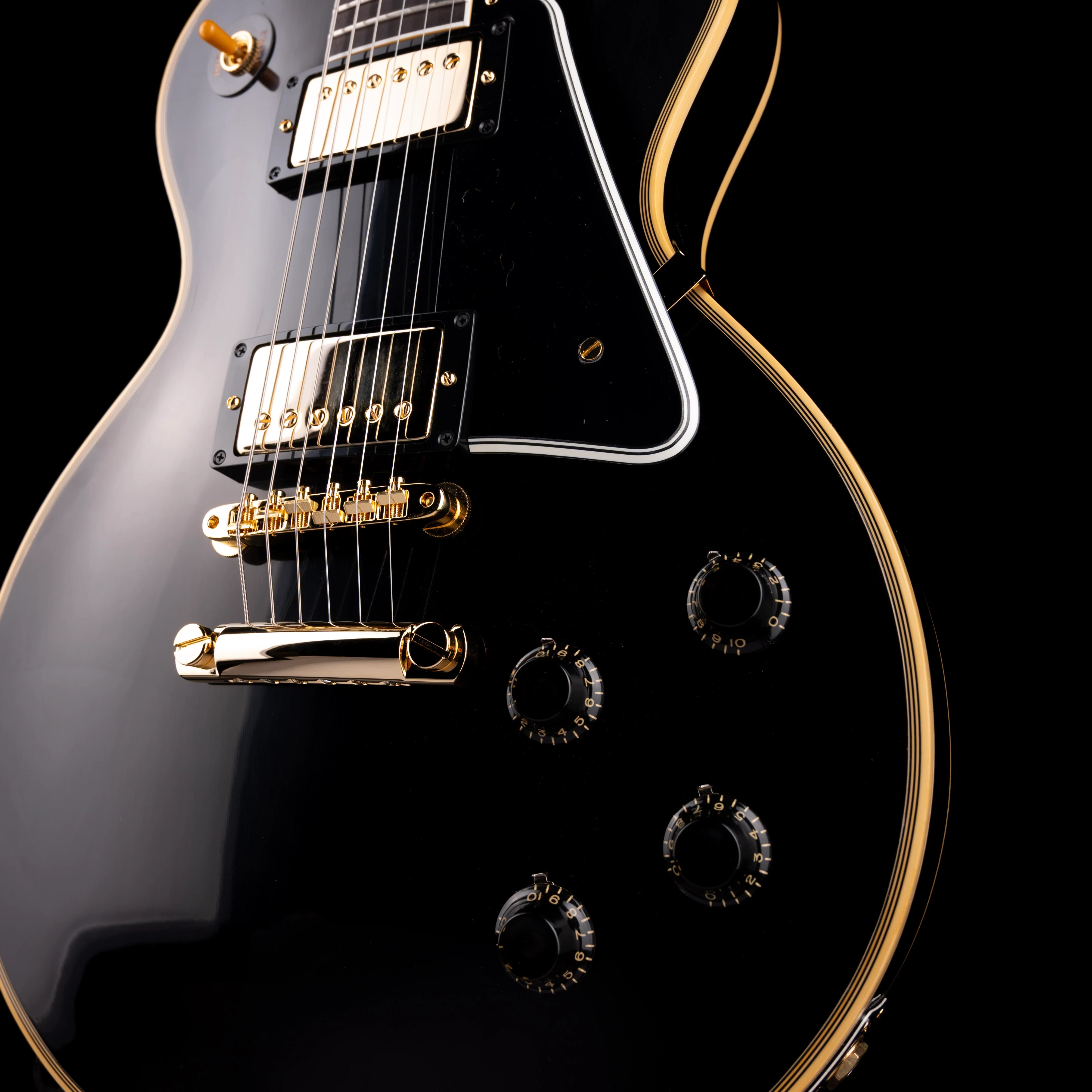 Gibson Custom Shop 1957 Les Paul Custom Reissue 2-Pickup VOS Ebony With Case - Image 5