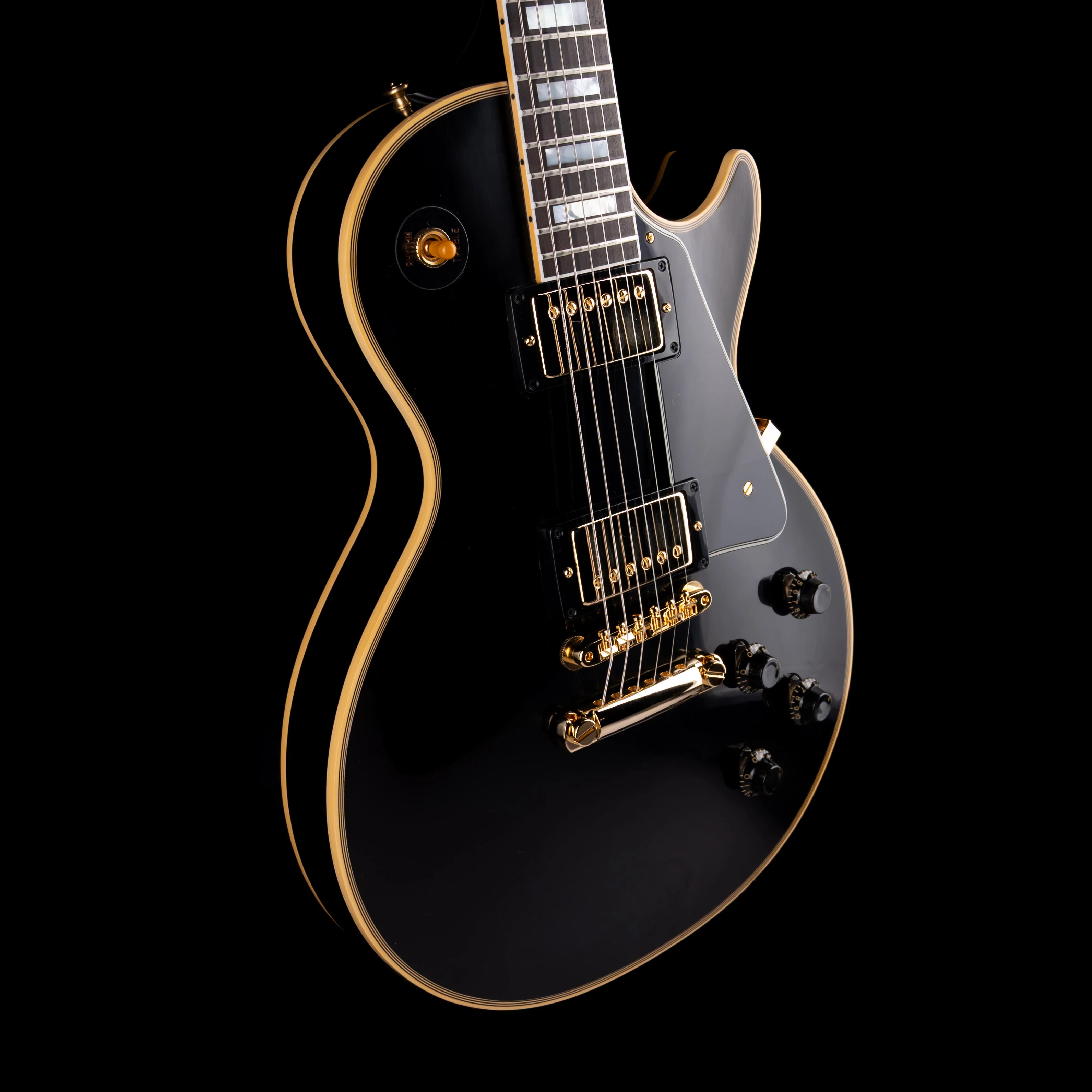 Gibson Custom Shop 1957 Les Paul Custom Reissue 2-Pickup VOS Ebony With Case - Image 6