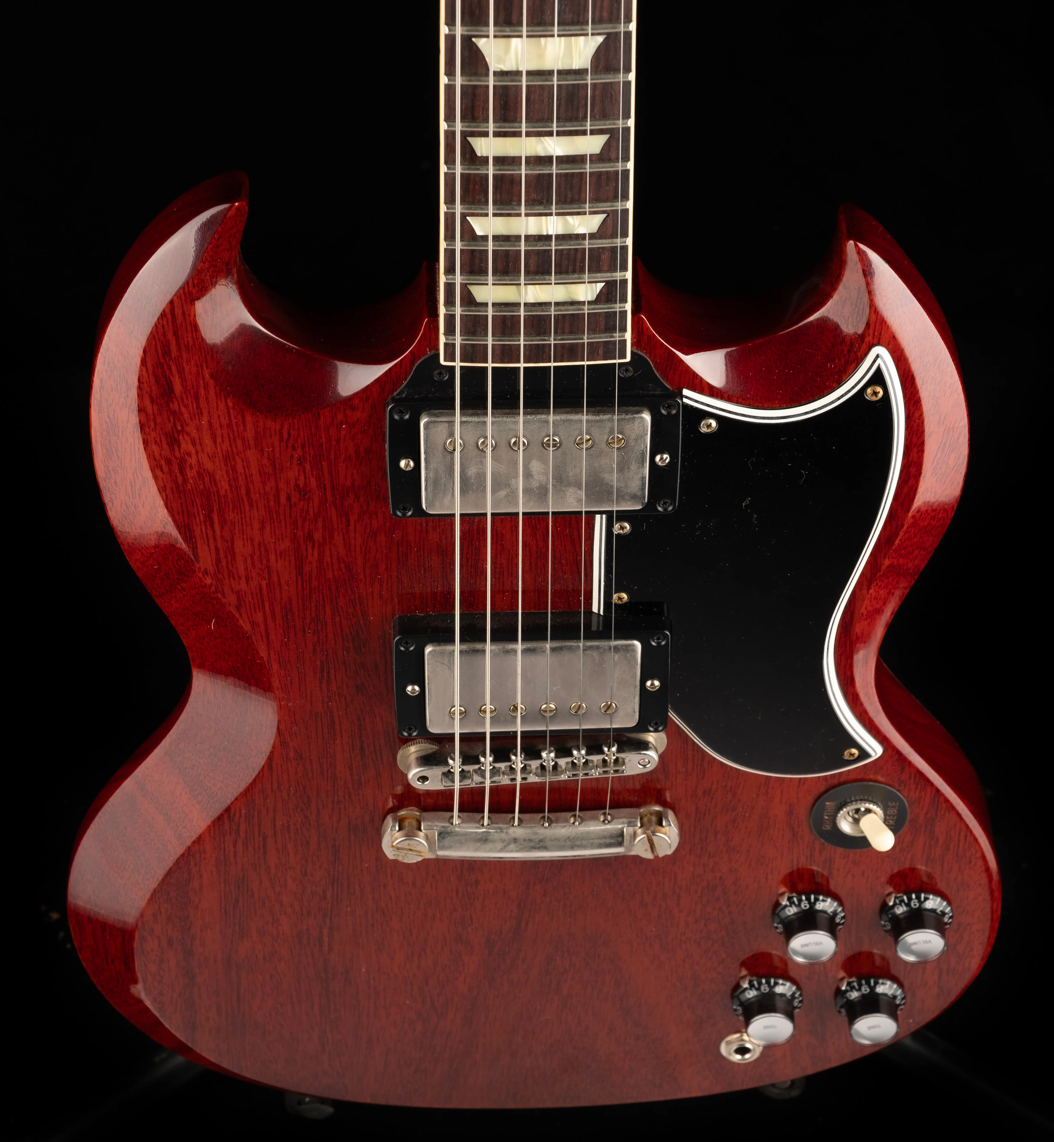Gibson Custom Shop 1961 Les Paul SG Standard Reissue Stop-Bar VOS Cherry Red - Image 5