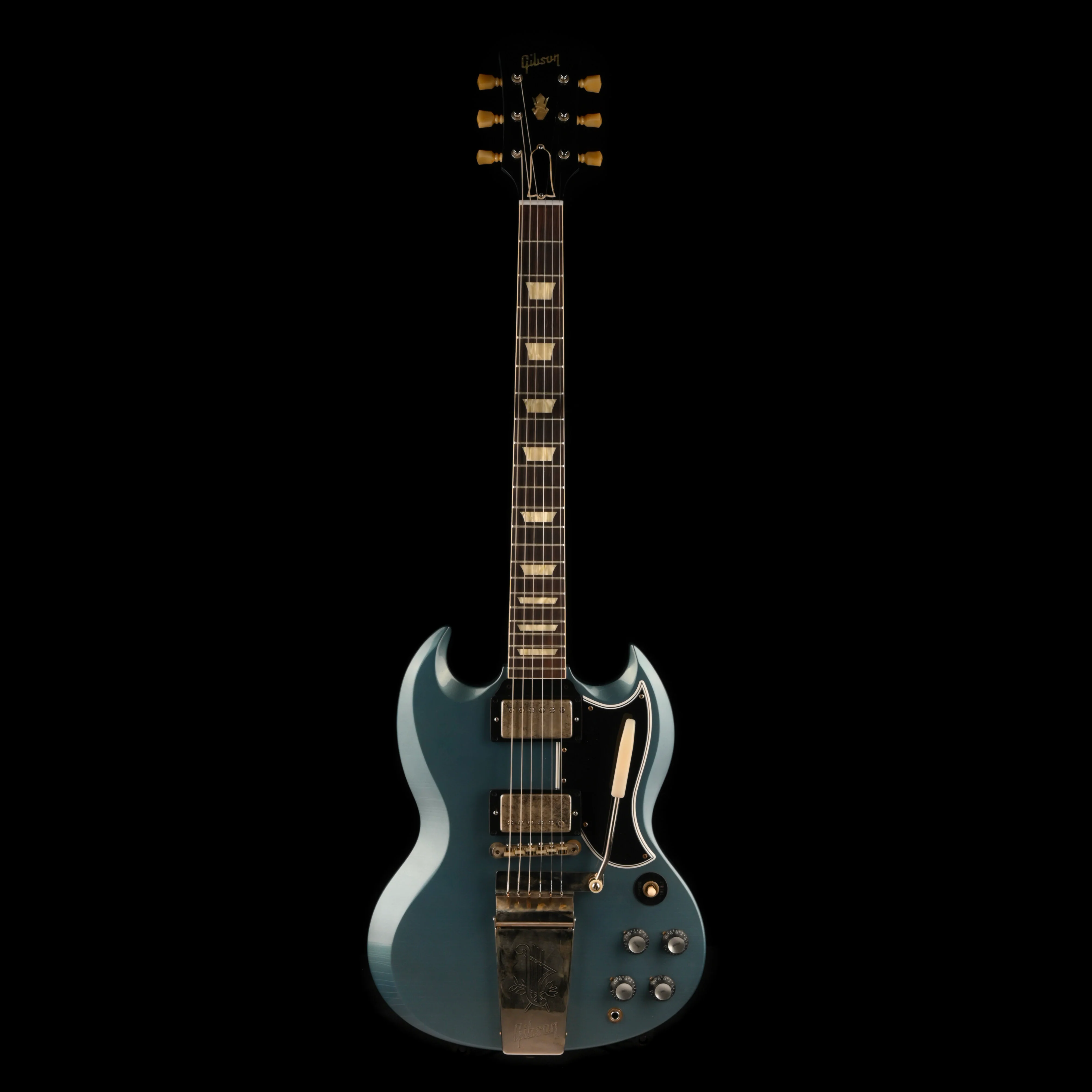 Gibson Custom Shop 1964 SG Standard Reissue with Maestro Ultra Light Aged Pelham Blue With Case - Image 2