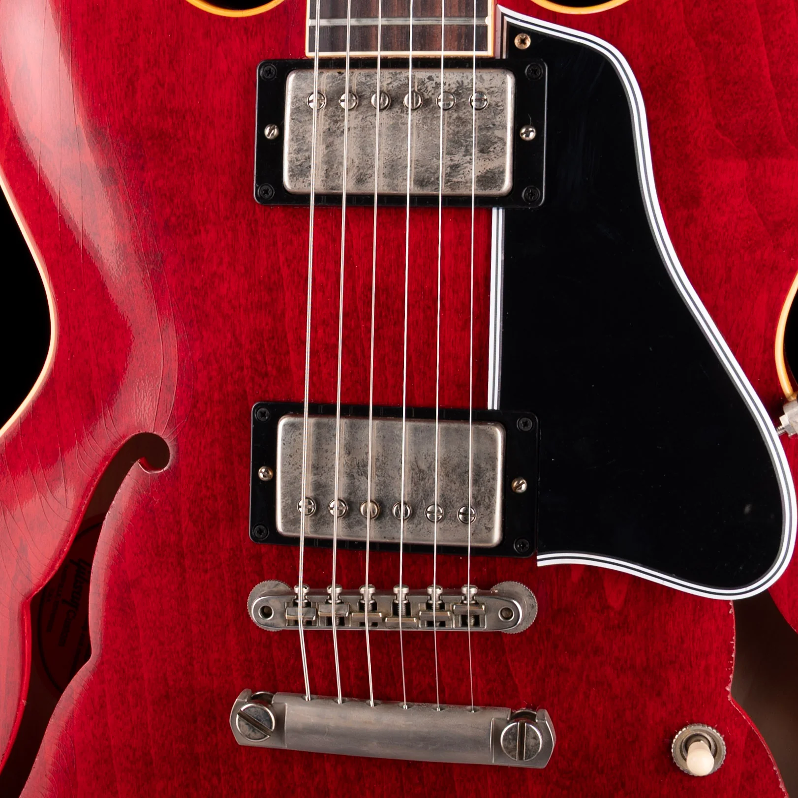 Gibson Custom Shop Murphy Lab 1961 ES-335 Sixties Cherry Ultra Light Aged with Case - Image 4