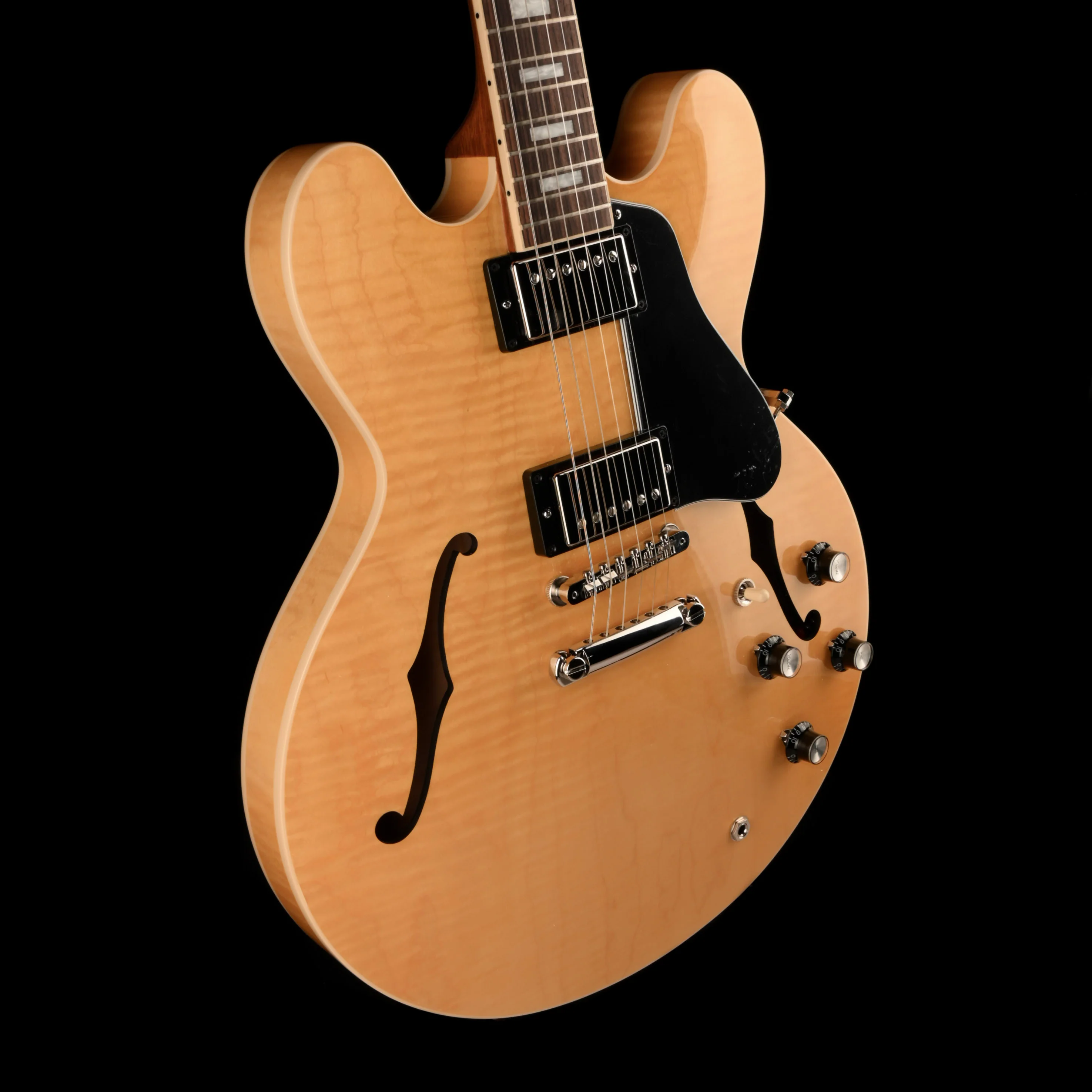 Gibson ES-335 Figured Antique Natural Electric Guitar With Case - Image 5