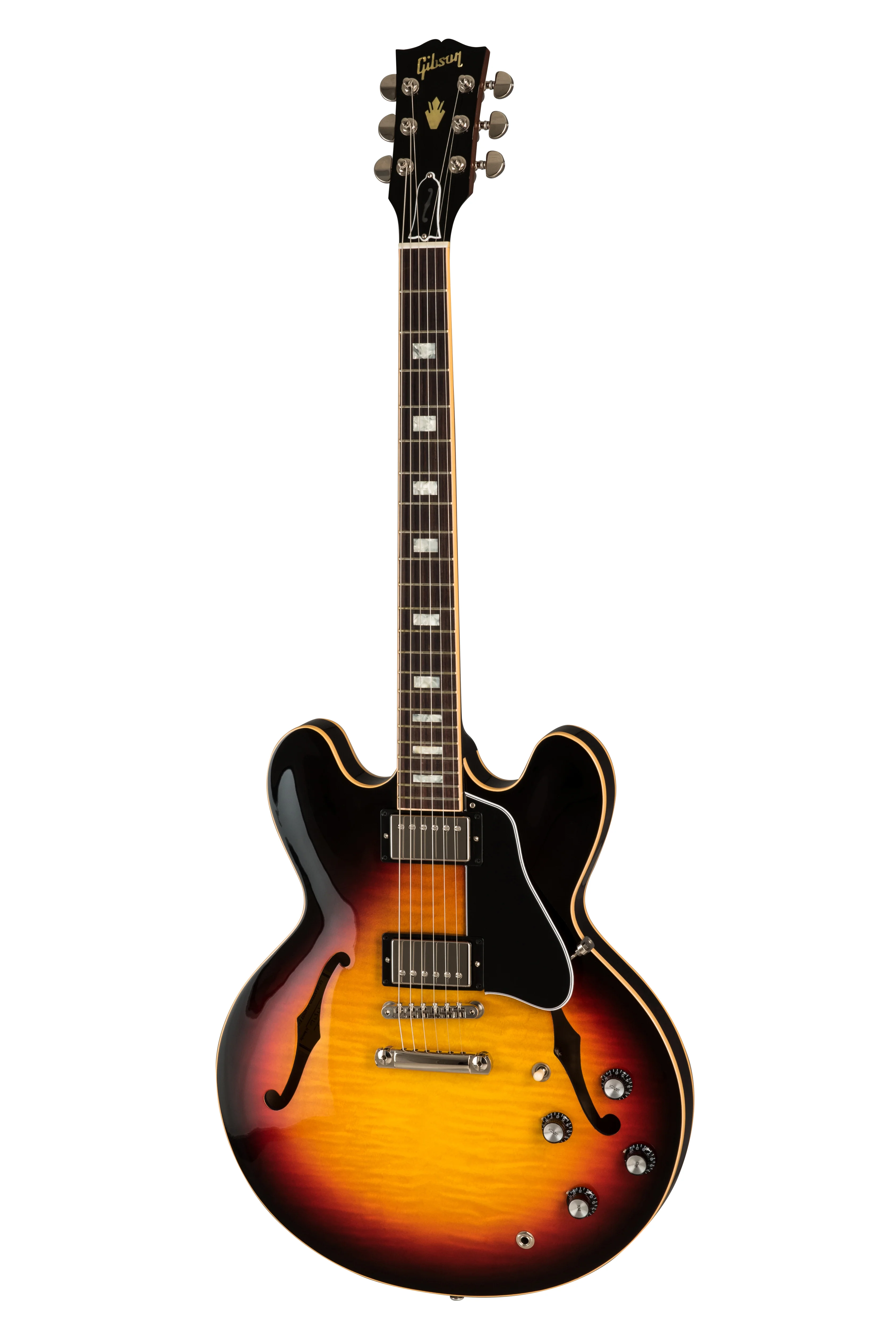 Gibson ES-335 Figured Sunset Burst Electric Guitar With Case - Image 2