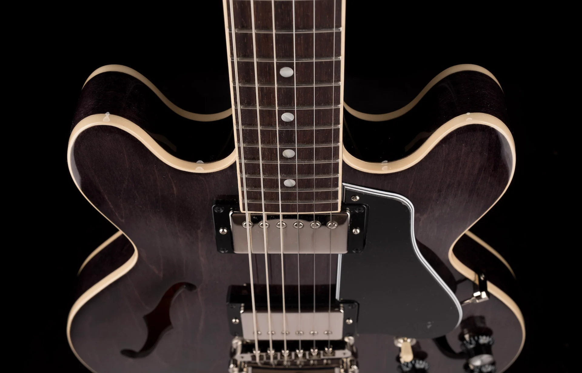 Gibson ES-339 Trans Ebony Electric Guitar with Case - Image 12
