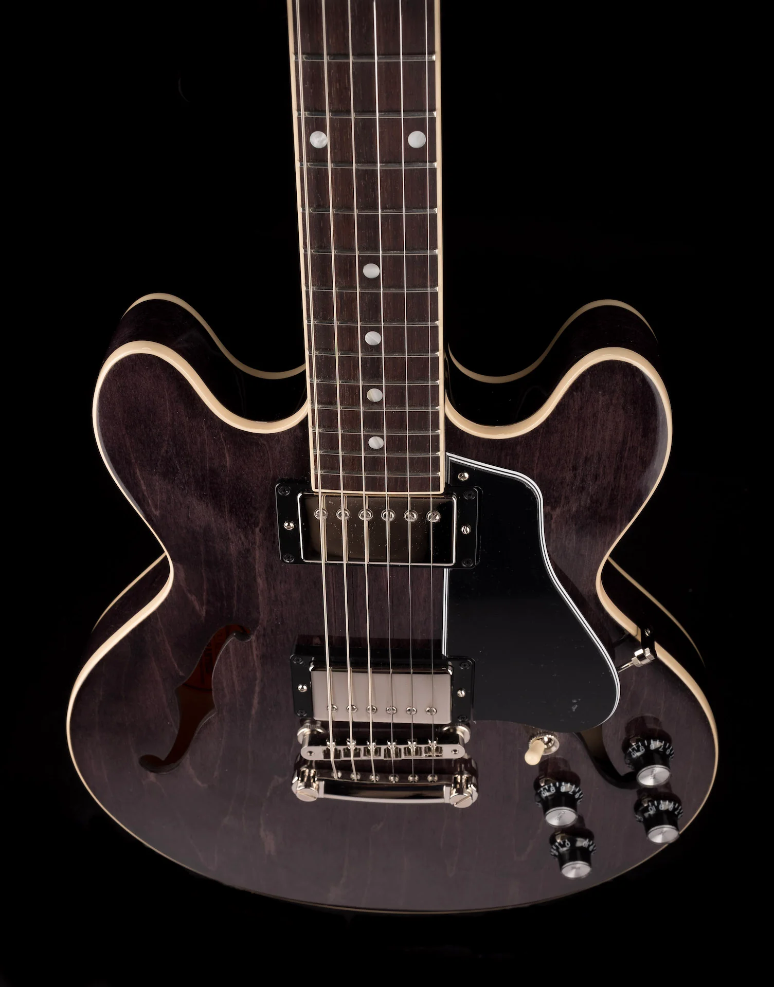 Gibson ES-339 Trans Ebony Electric Guitar with Case - Image 4