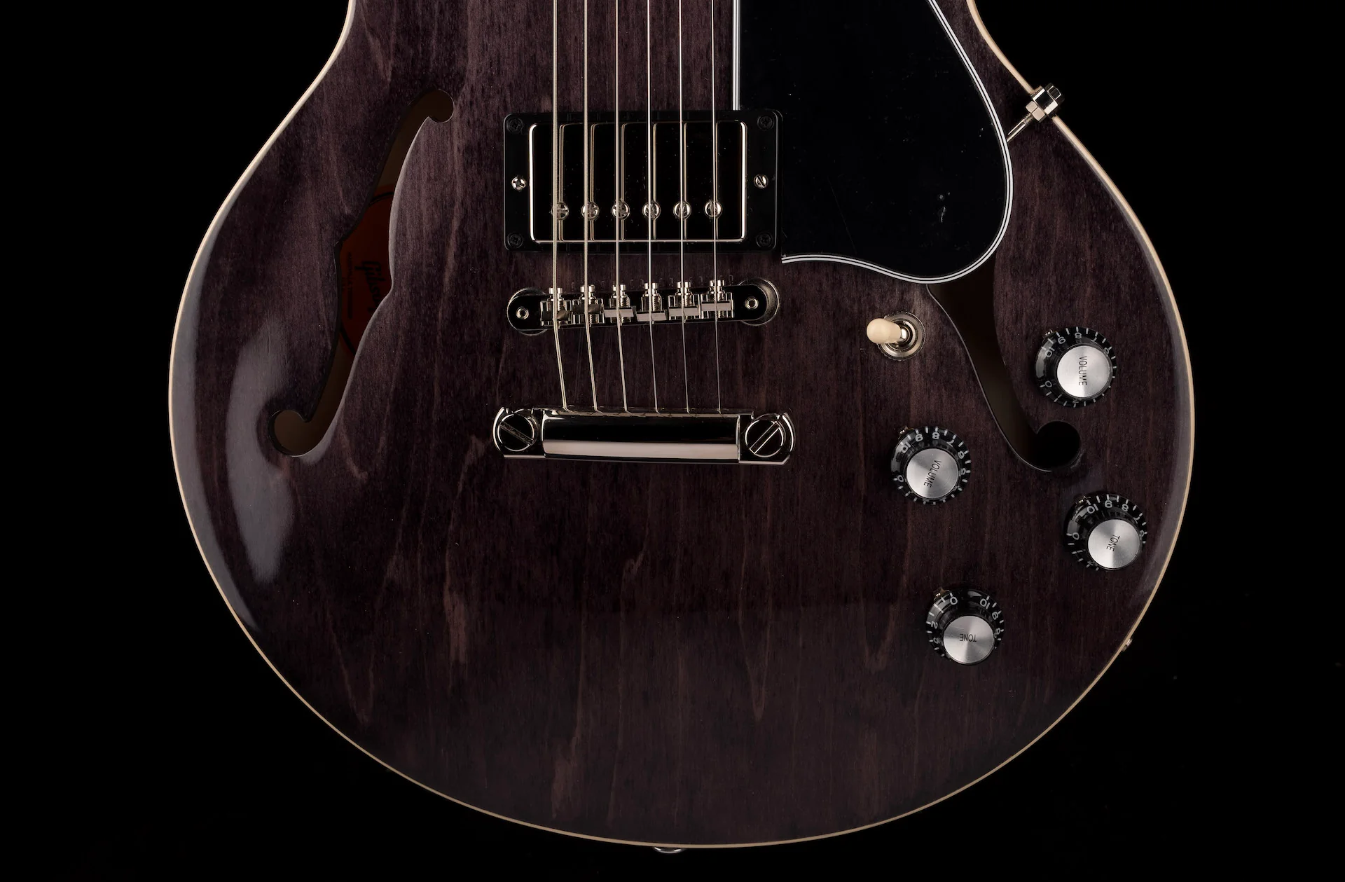 Gibson ES-339 Trans Ebony Electric Guitar with Case - Image 5