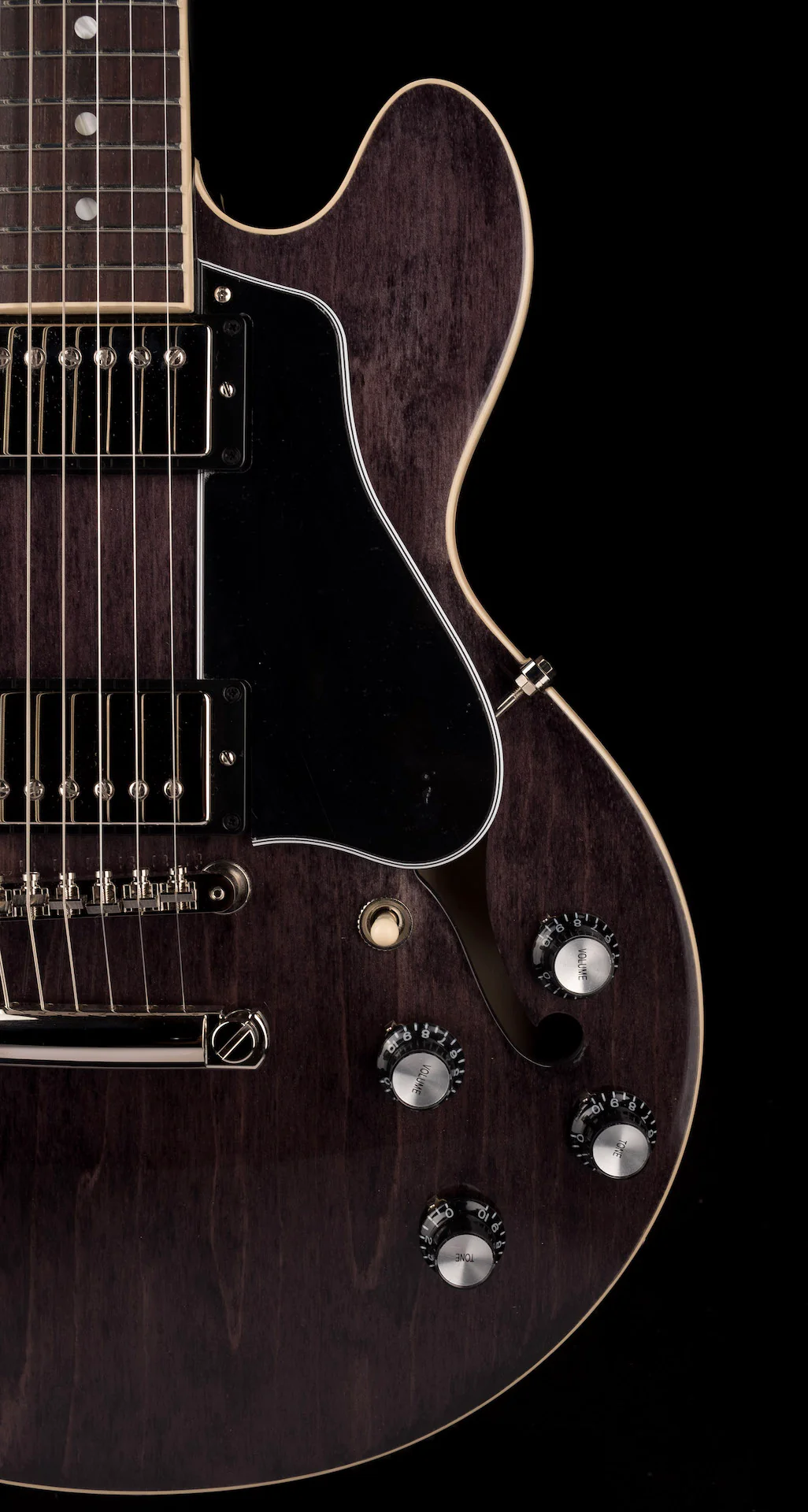 Gibson ES-339 Trans Ebony Electric Guitar with Case - Image 9