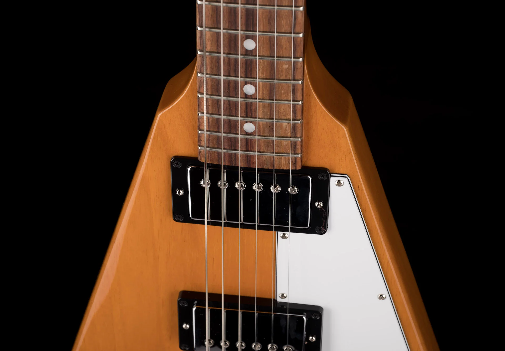 Gibson Flying V Antique Natural Electric Guitar - Image 3
