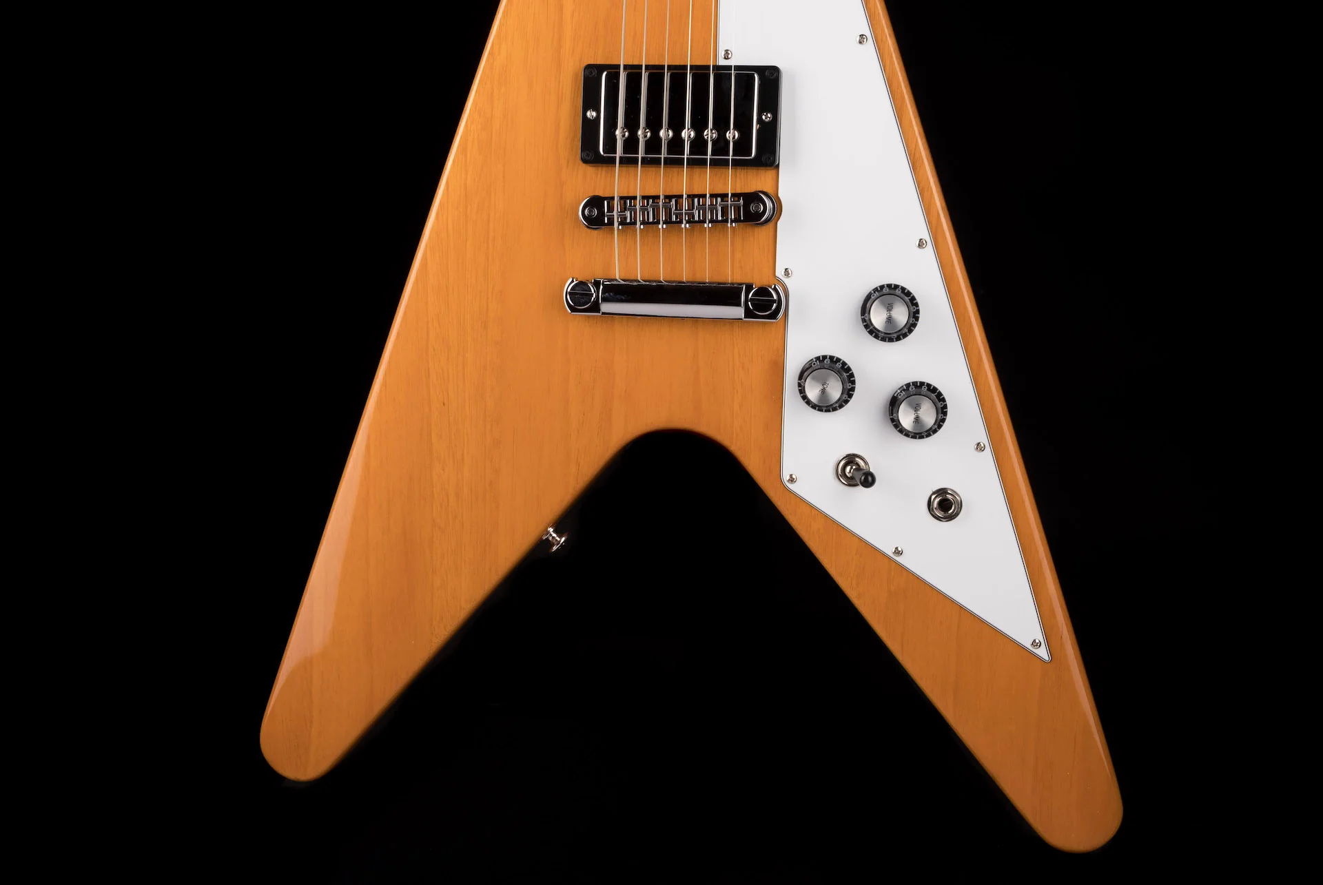 Gibson Flying V Antique Natural Electric Guitar - Image 5