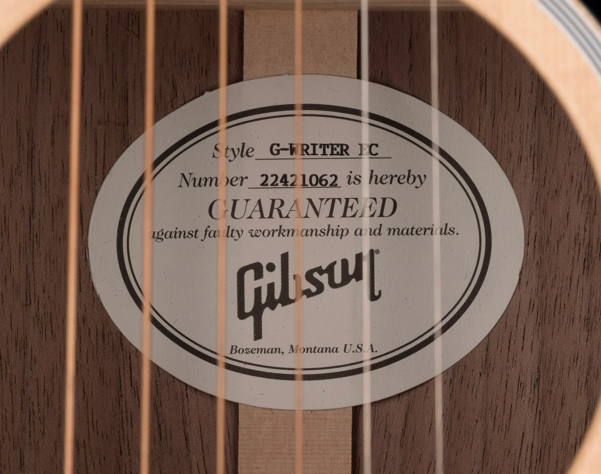 Gibson G-Writer Acoustic-Electric Guitar With Gig Bag - Image 10