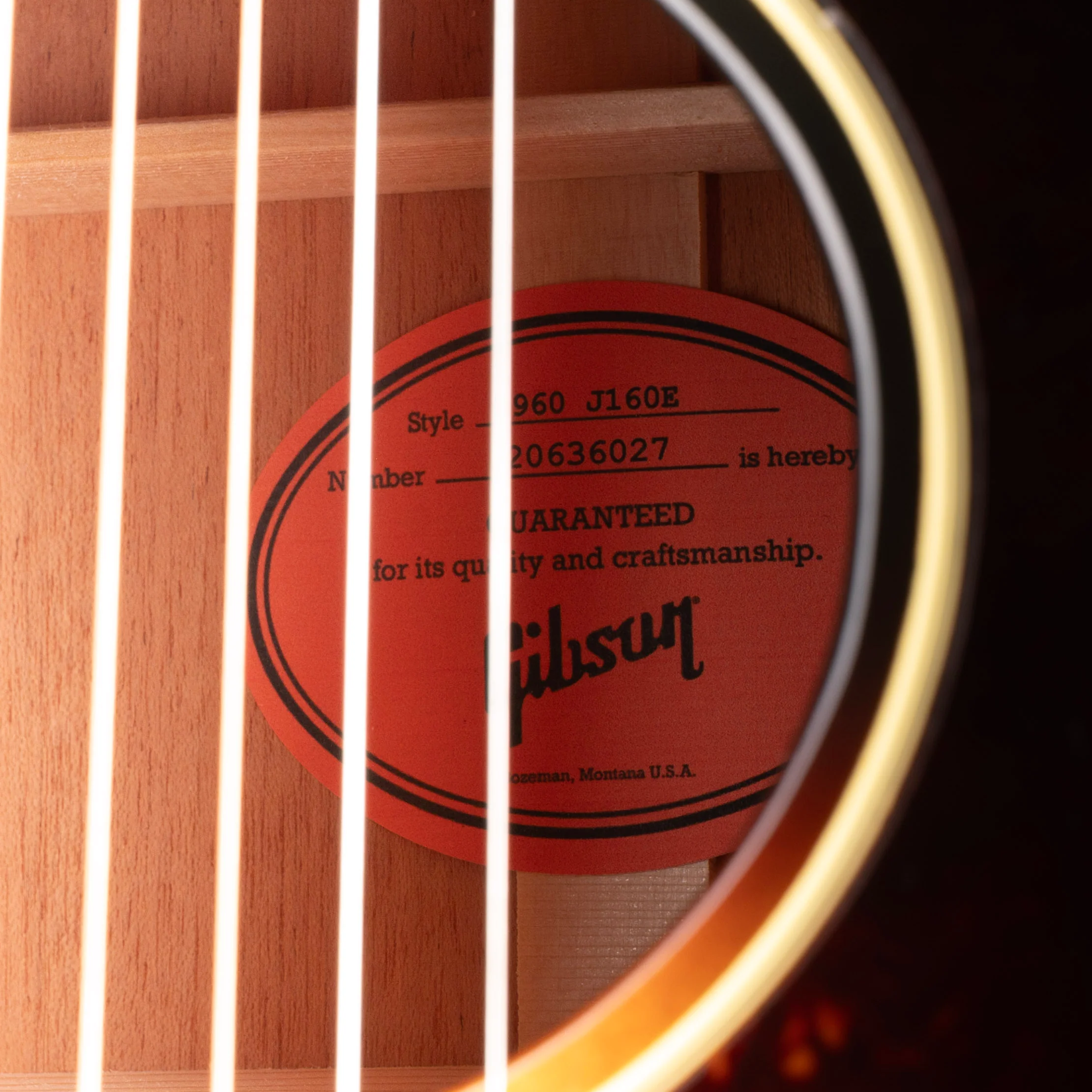 Gibson J-160E Original Vintage Sunburst Acoustic Electric with Case - Image 5