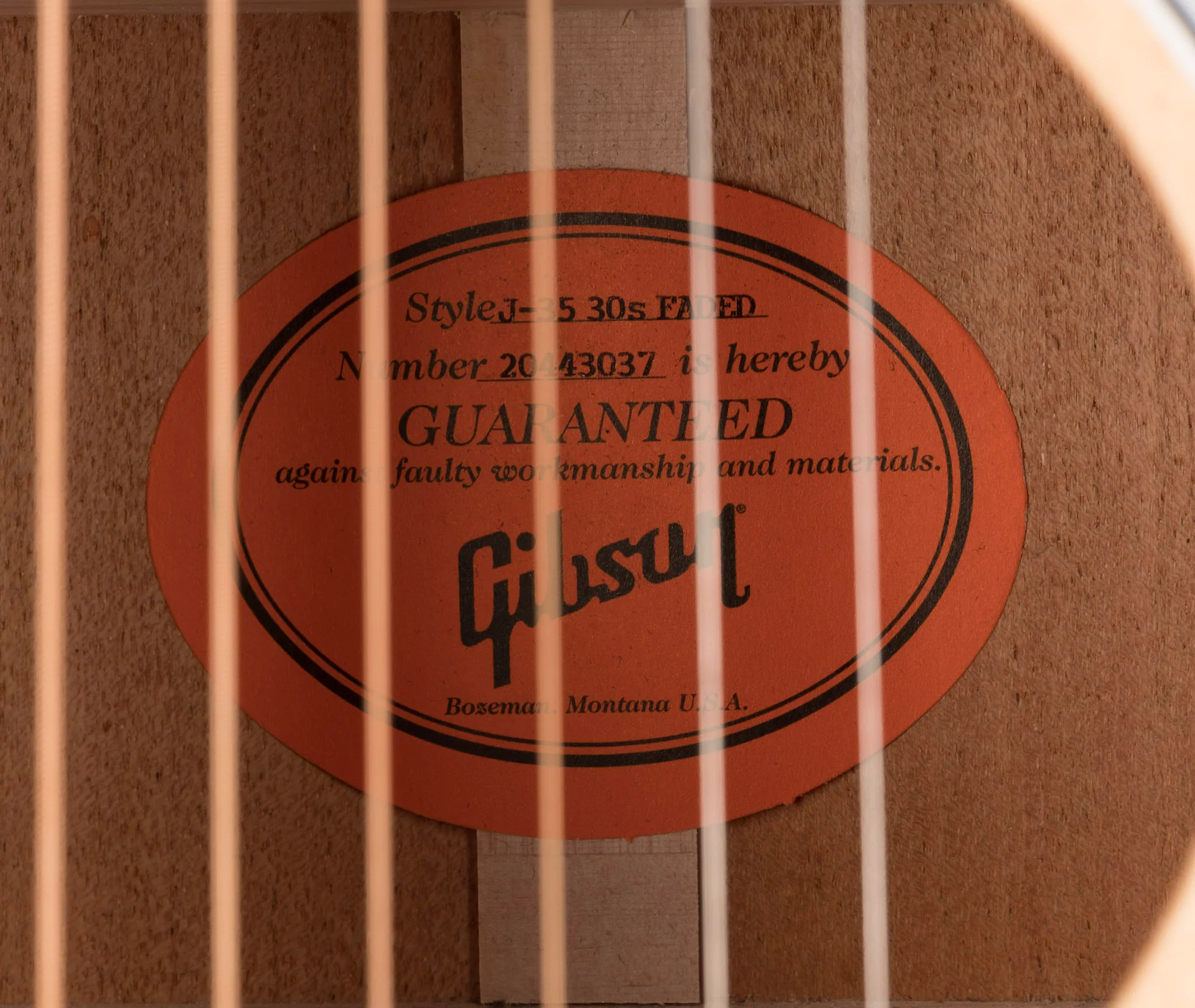 Gibson J-35 Faded Natural with Case - Image 12