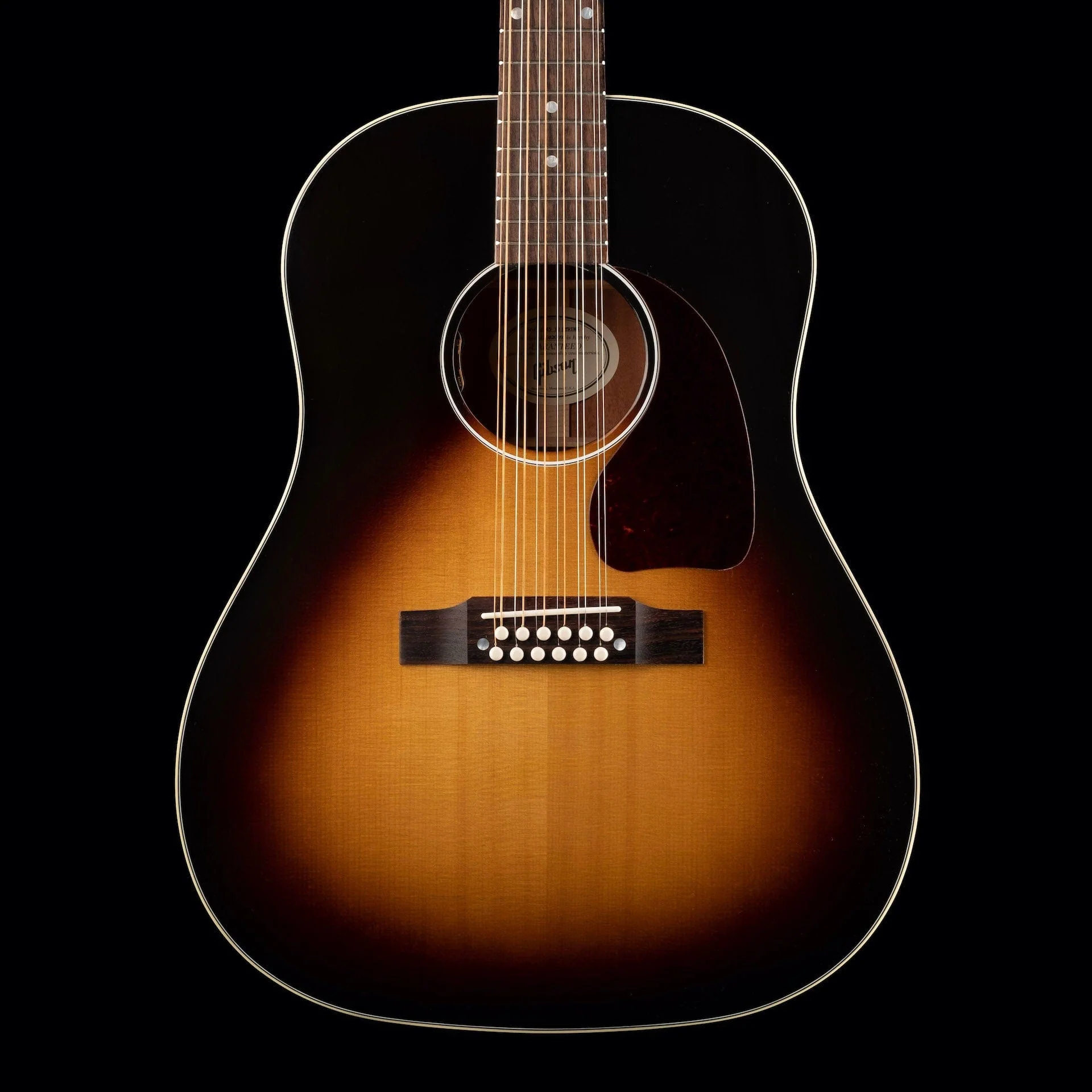 Gibson J-45 Standard 12-String Vintage Sunburst Acoustic Electric Guitar With Case