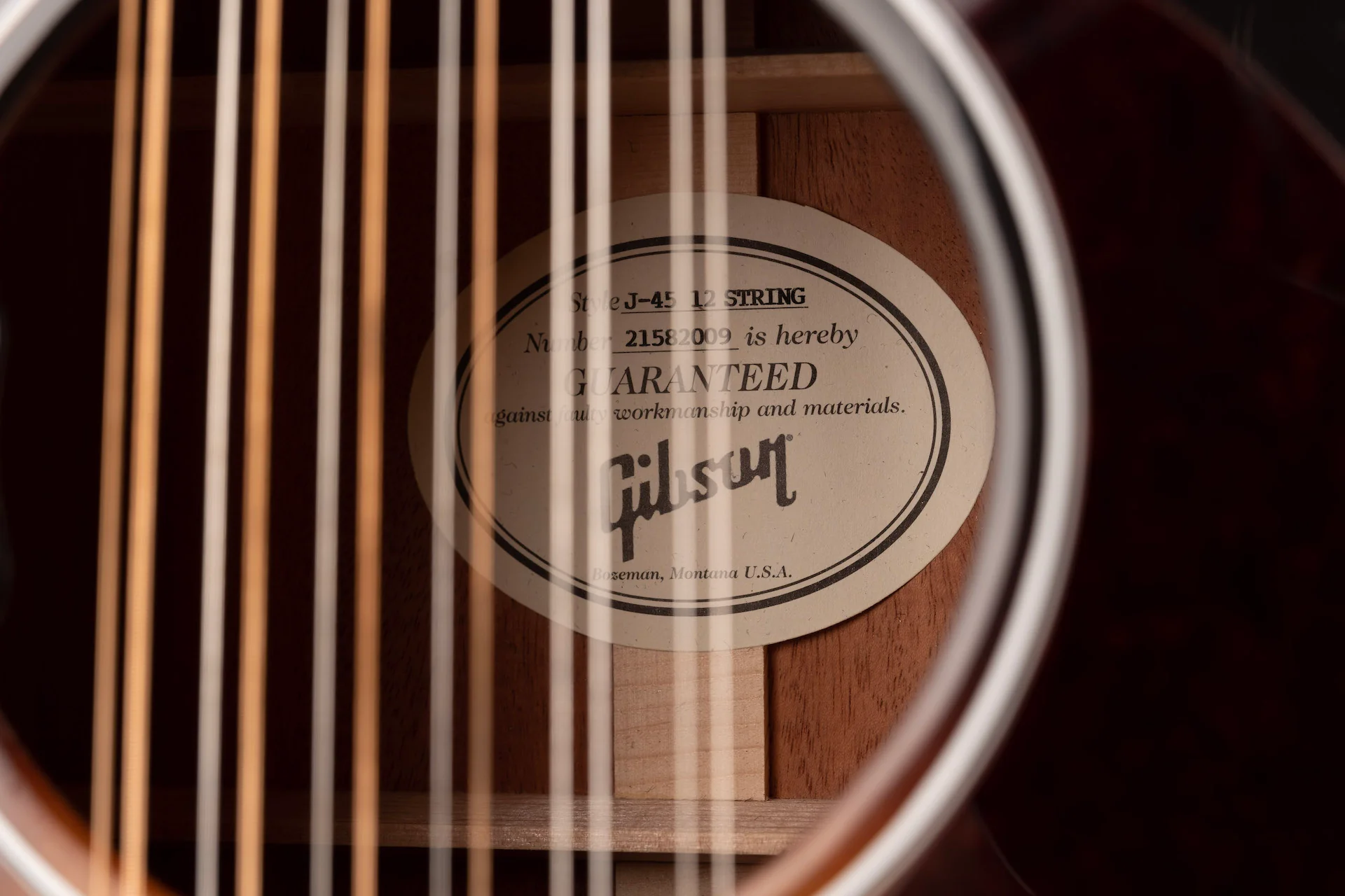 Gibson J-45 Standard 12-String Vintage Sunburst Acoustic Electric Guitar With Case - Image 6