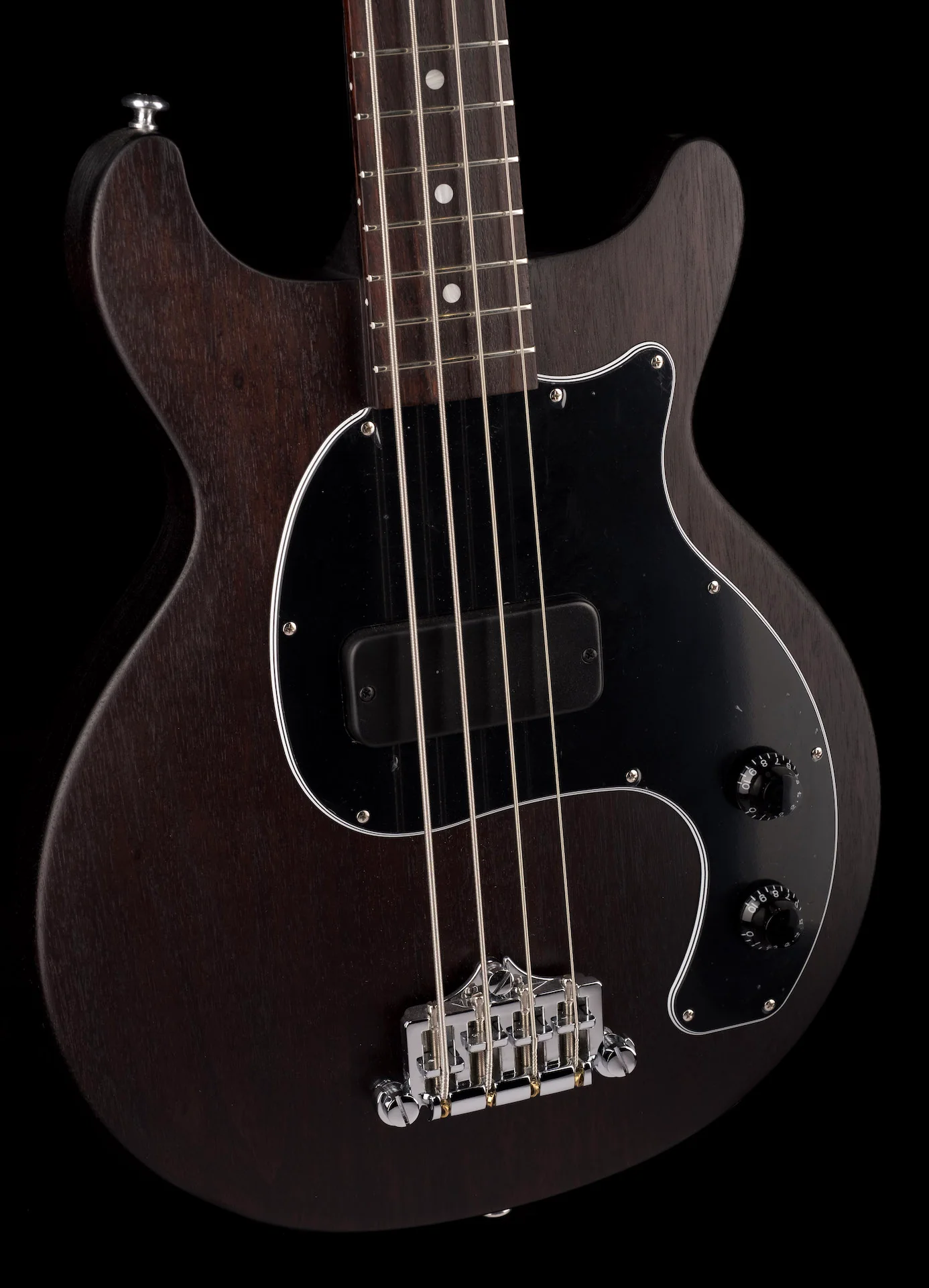 Gibson Les Paul Junior Tribute Worn Ebony DC Bass With Bag - Image 7