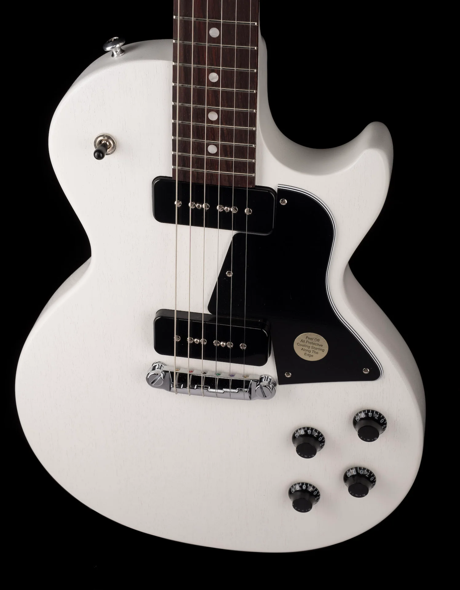 Gibson Les Paul Special Tribute P-90 Worn White Satin Electric Guitar - Image 4