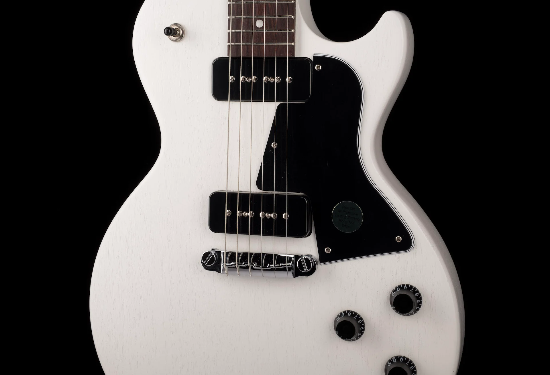 Gibson Les Paul Special Tribute P-90 Worn White Satin Electric Guitar - Image 6