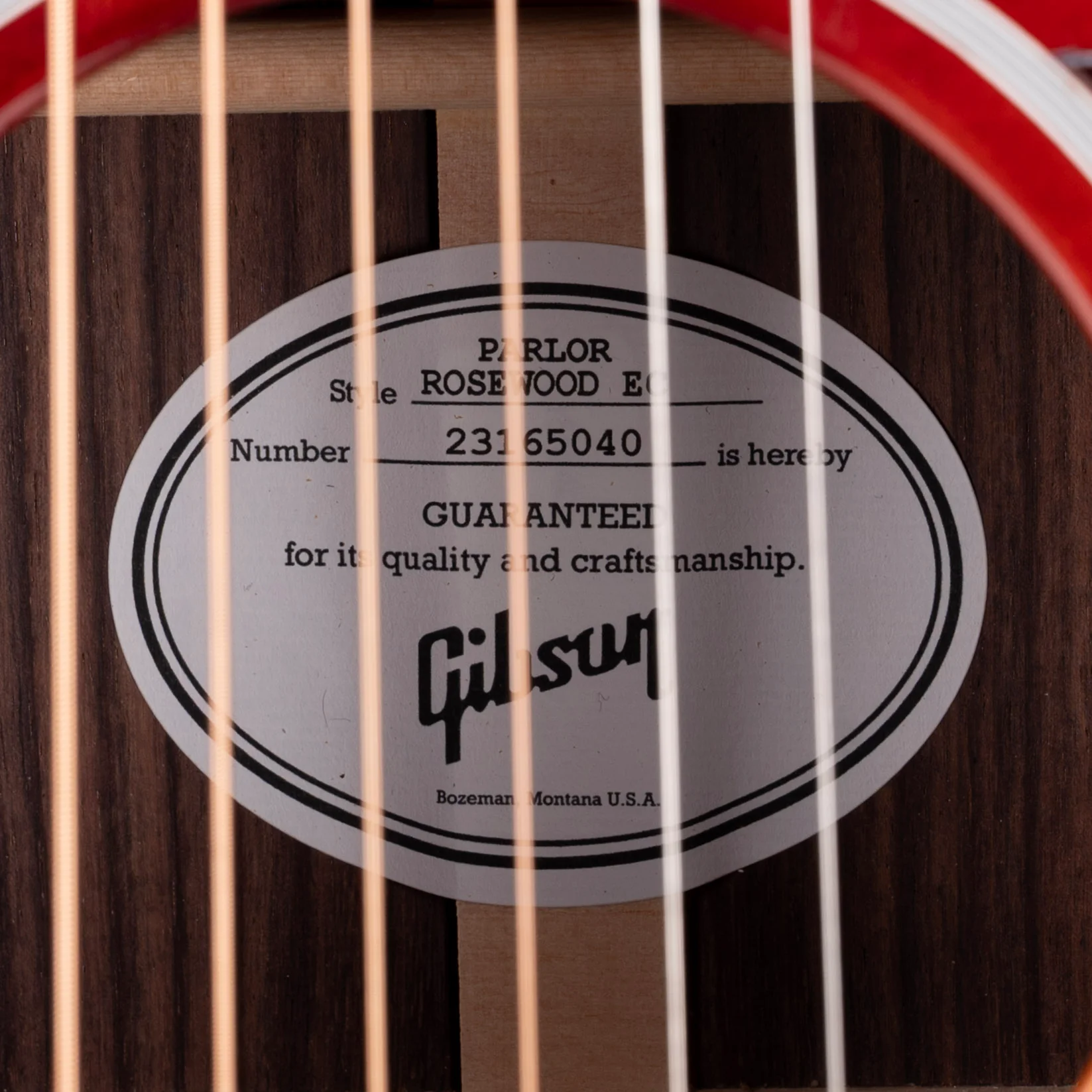 Gibson Parlor Rosewood EC Rosewood Burst with Case - Image 9