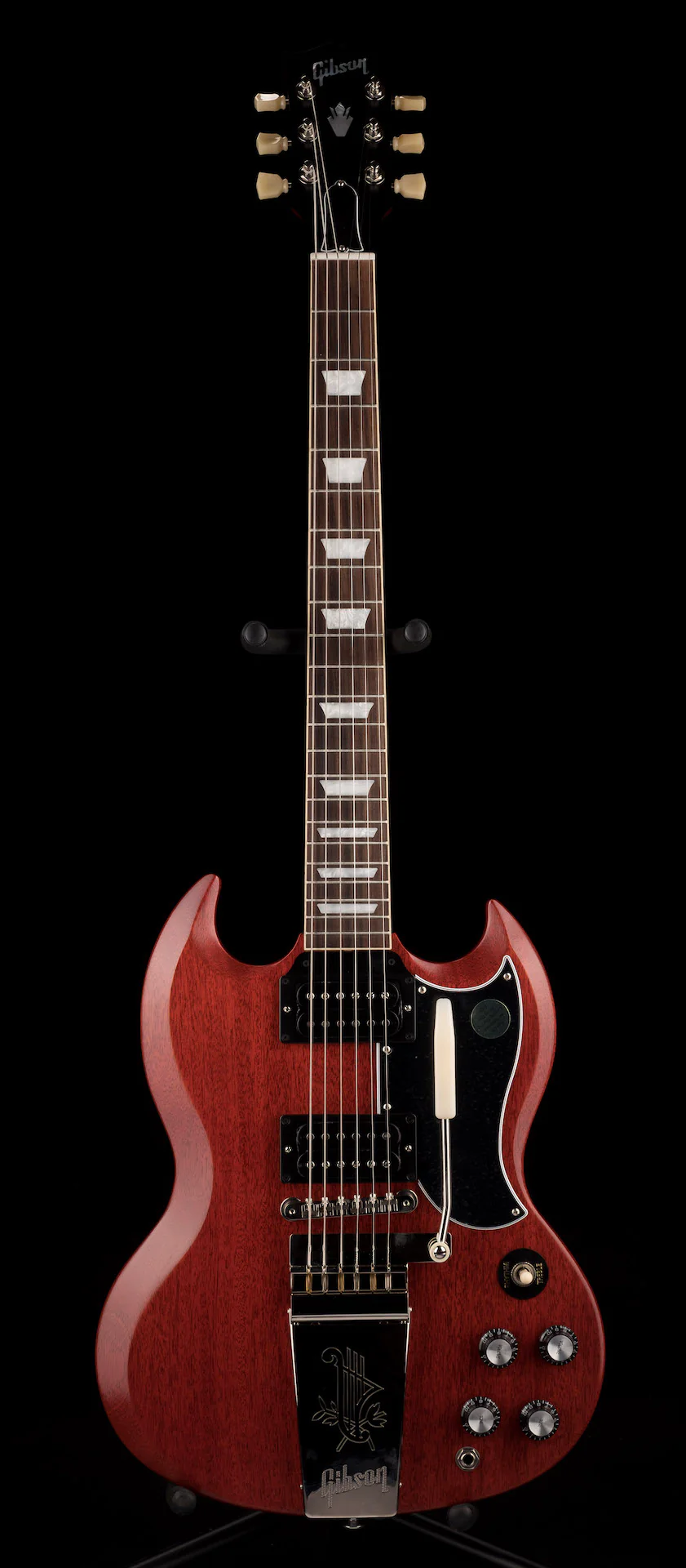 Gibson SG Standard '61 Faded Maestro Vibrola Vintage Cherry With Case - Image 2