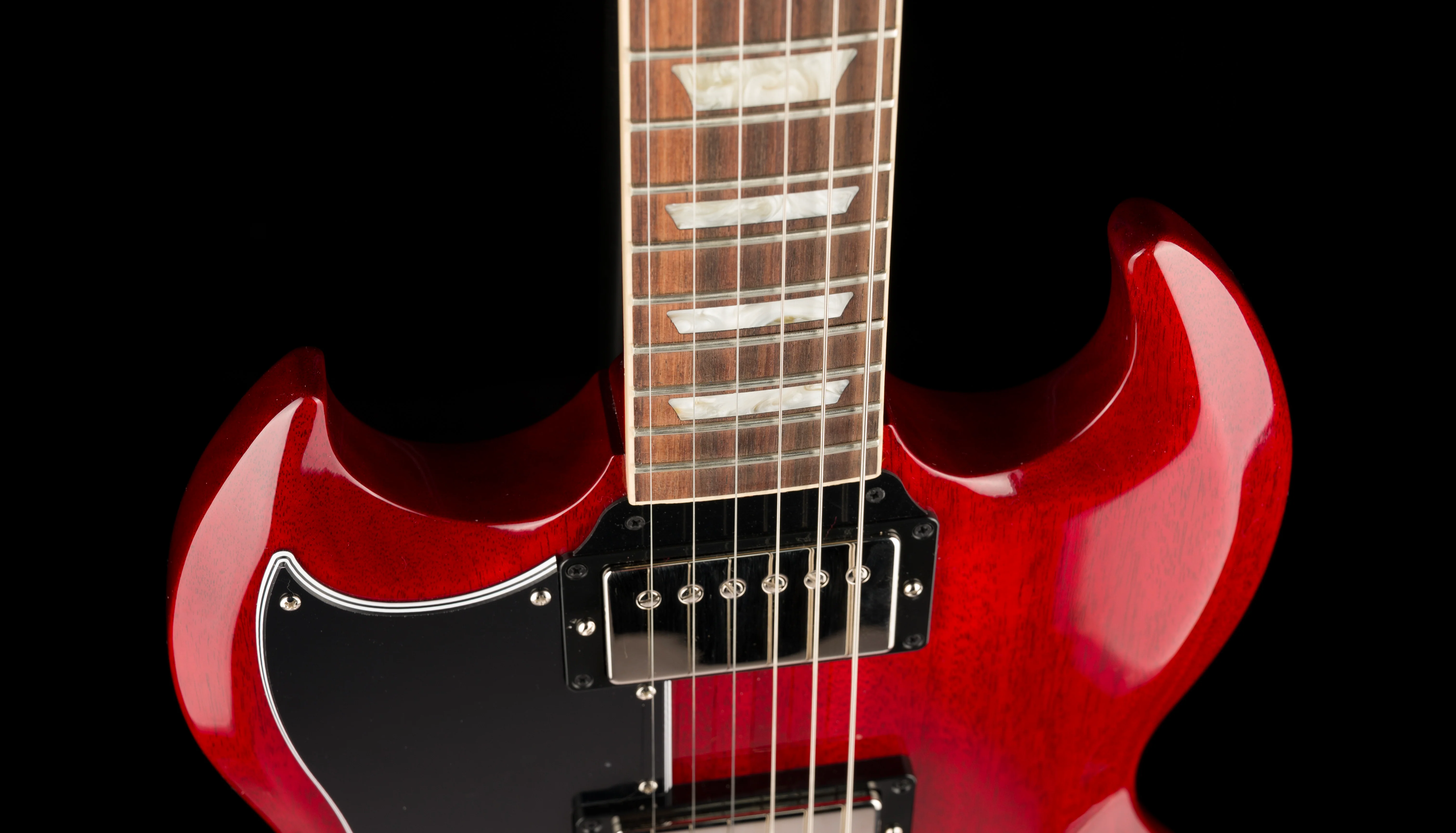 Gibson SG Standard '61 Stop Bar Left-handed Vintage Cherry with Case - Image 3