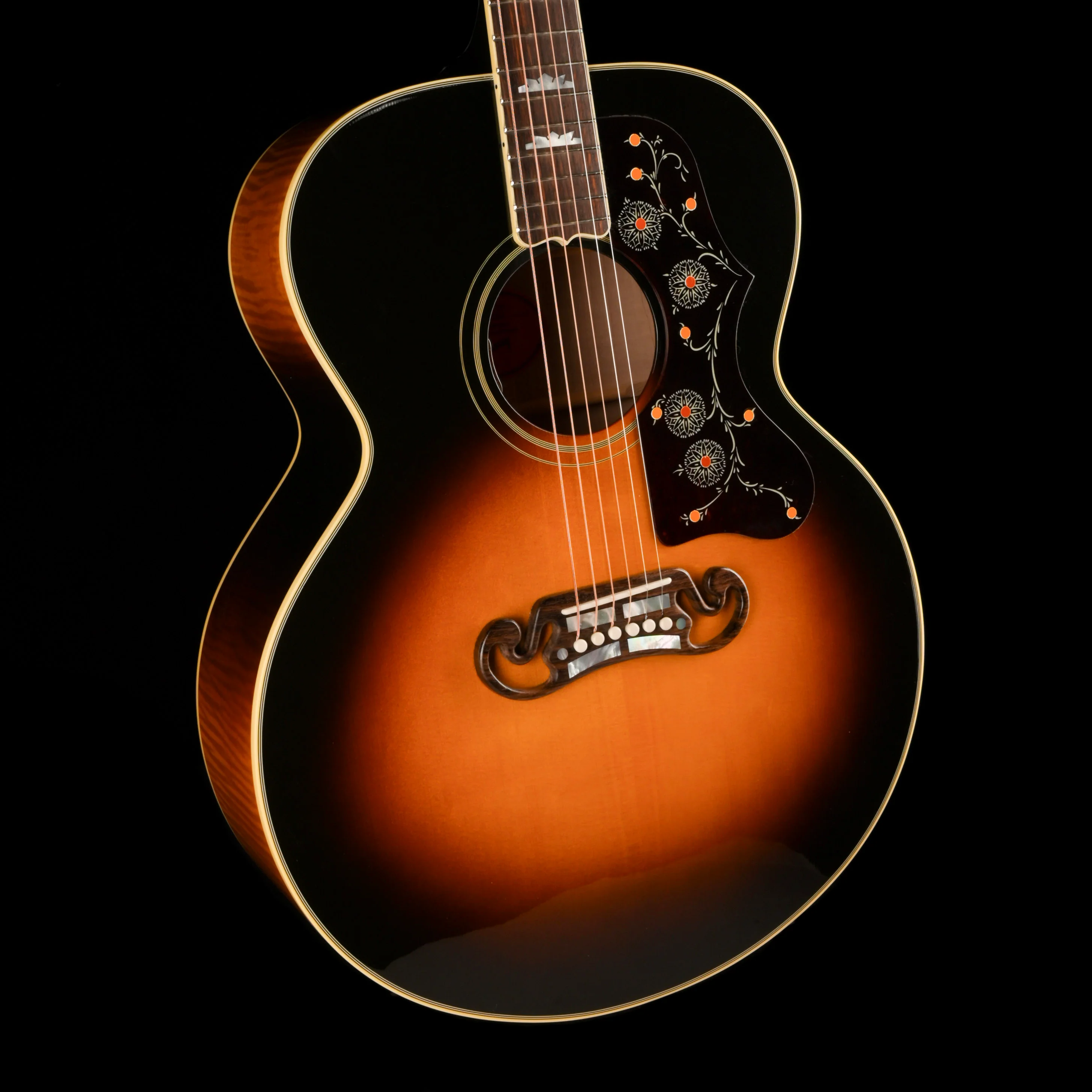 Gibson SJ-200 Original Vintage Sunburst Acoustic Electric Guitar - Image 7
