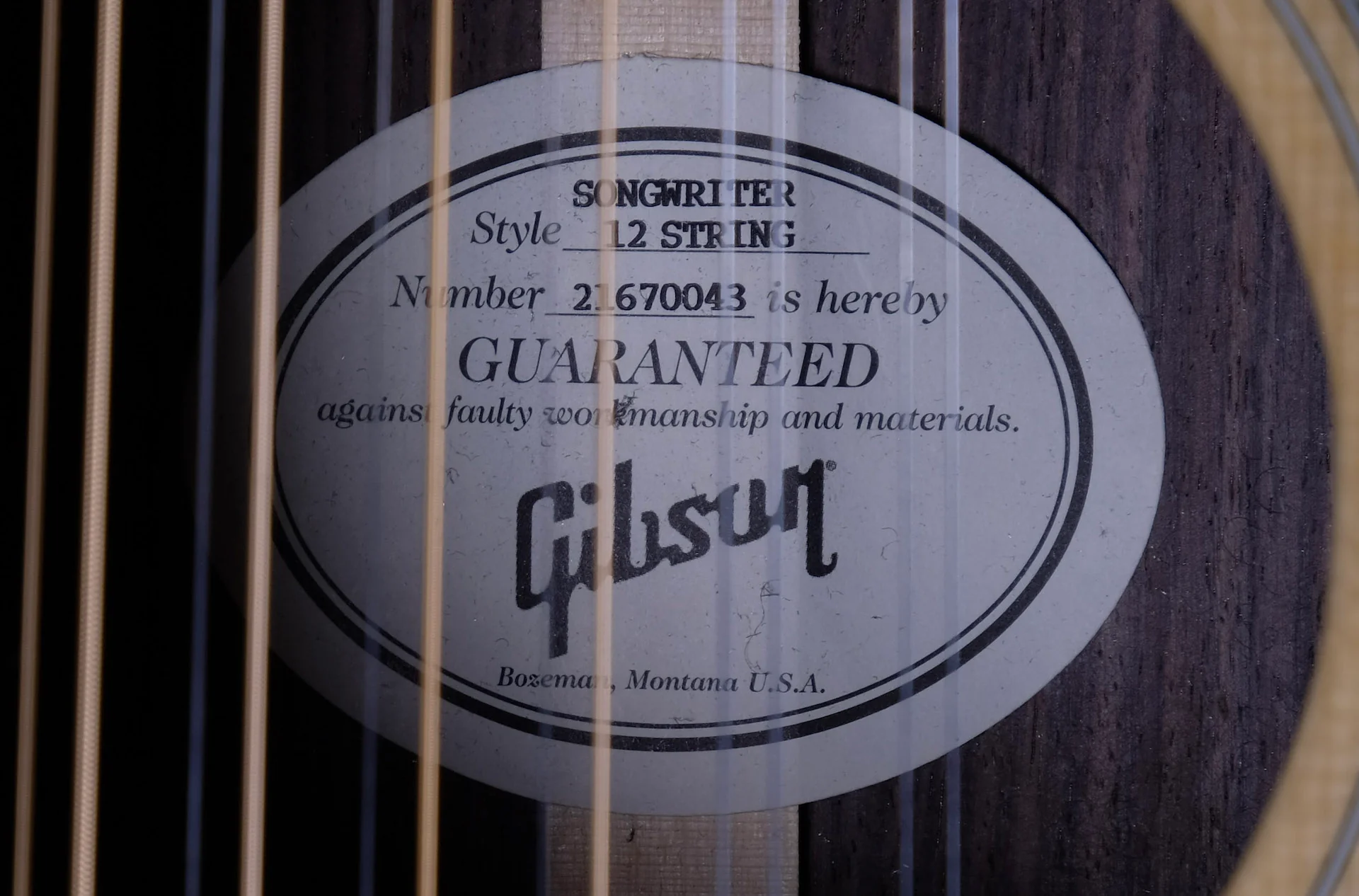 Gibson Songwriter 12-String Antique Natural Acoustic Guitar With Case - Image 5