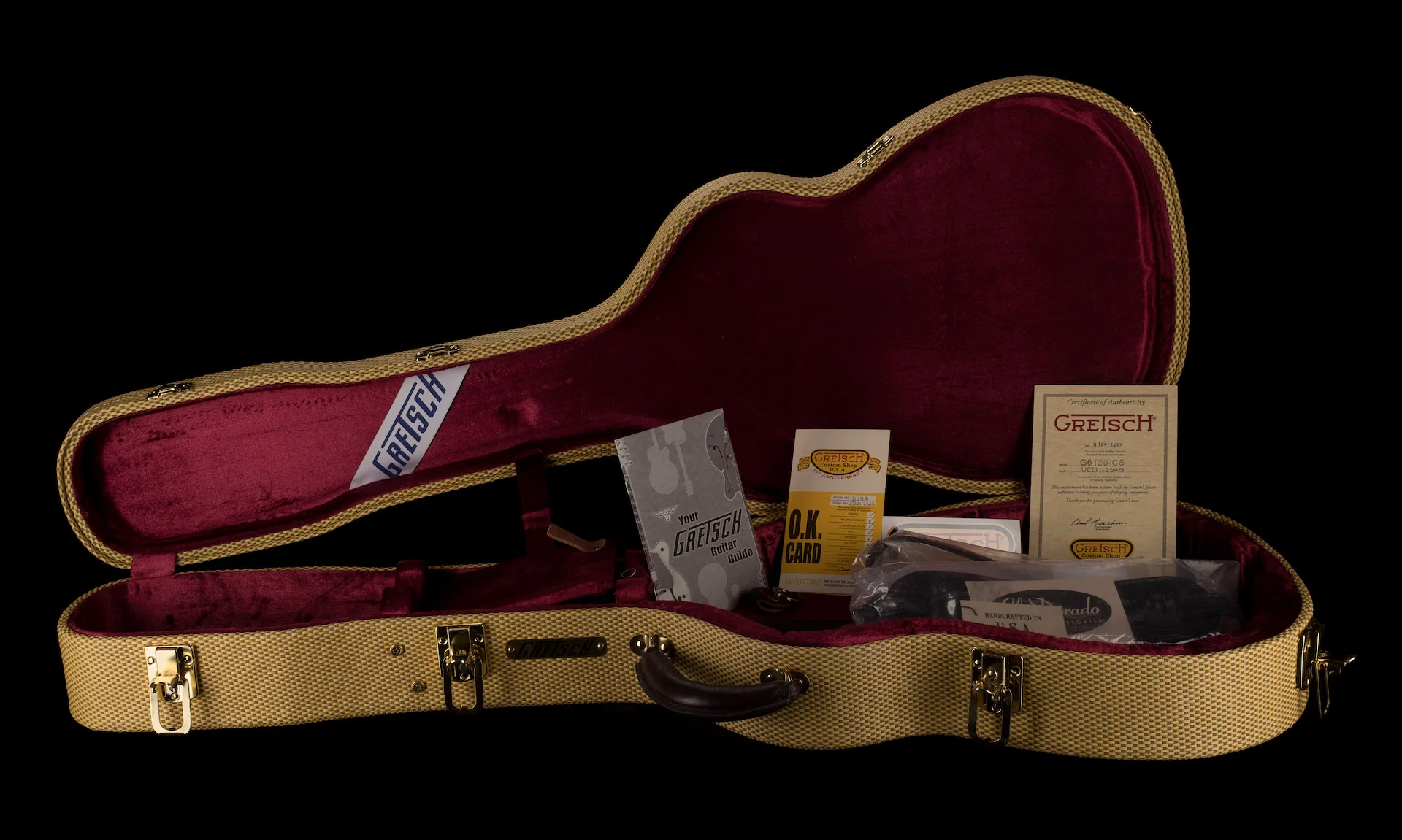 Gretsch Custom Shop Masterbuilt G6128CS 1954 Duo Jet NOS Brazilian Rosewood Curly Maple Walnut Stain - Image 20