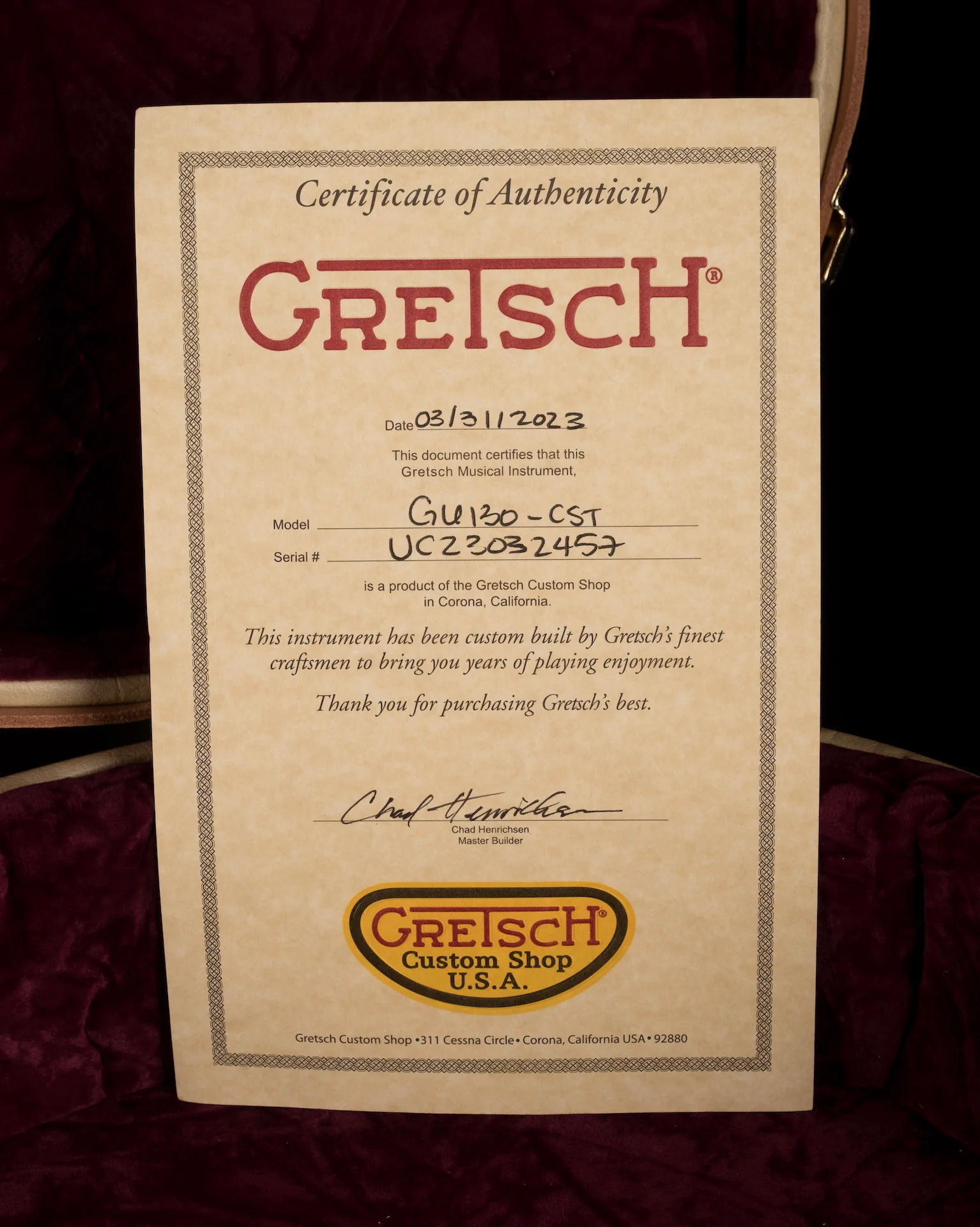 Gretsch Custom Shop Masterbuilt G6130-CST 1954 Two-Tone Tuxedo Roundup NOS - Image 20