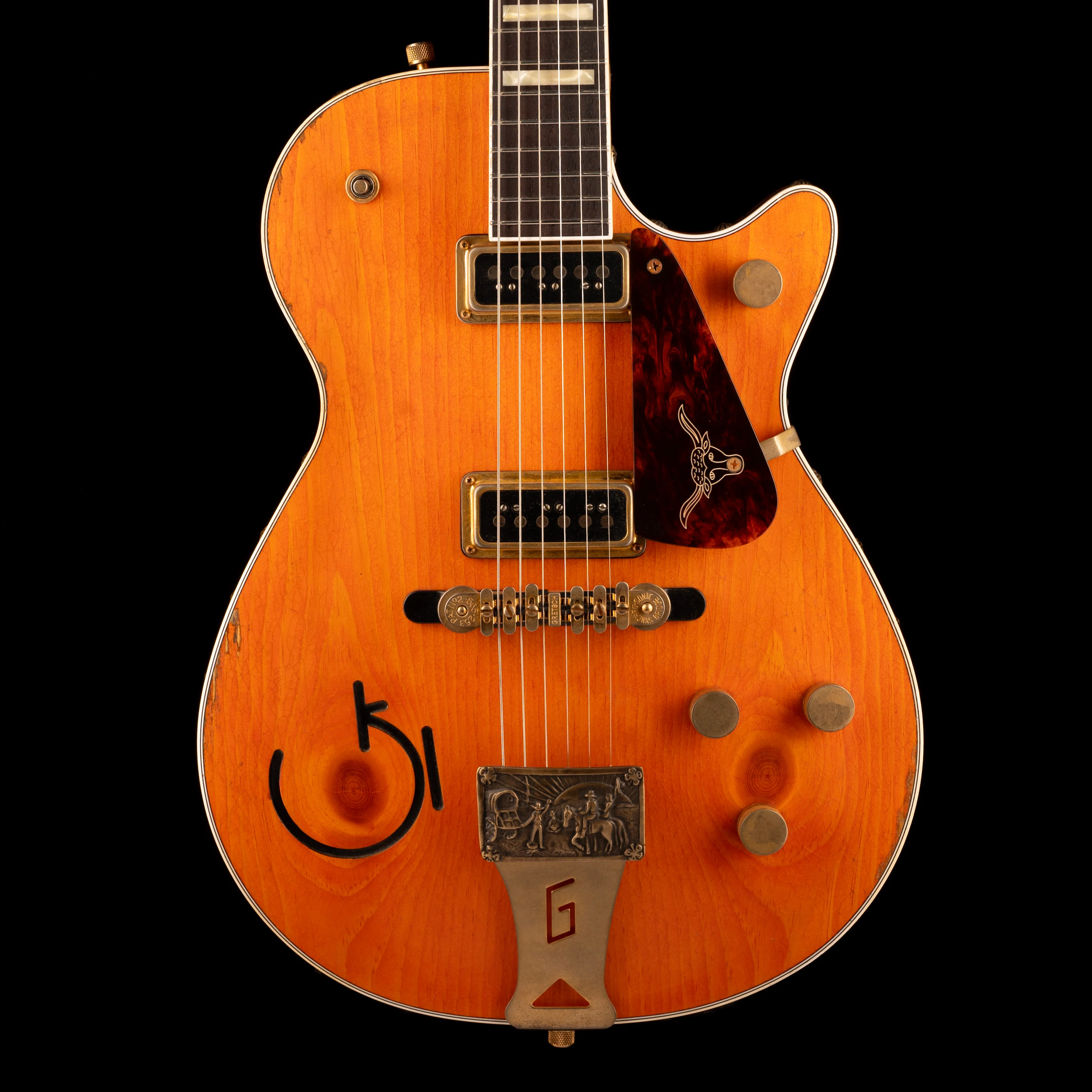 Gretsch Custom Shop Masterbuilt G6130CS 1954 Roundup Relic Knotty Pine Walnut Stain
