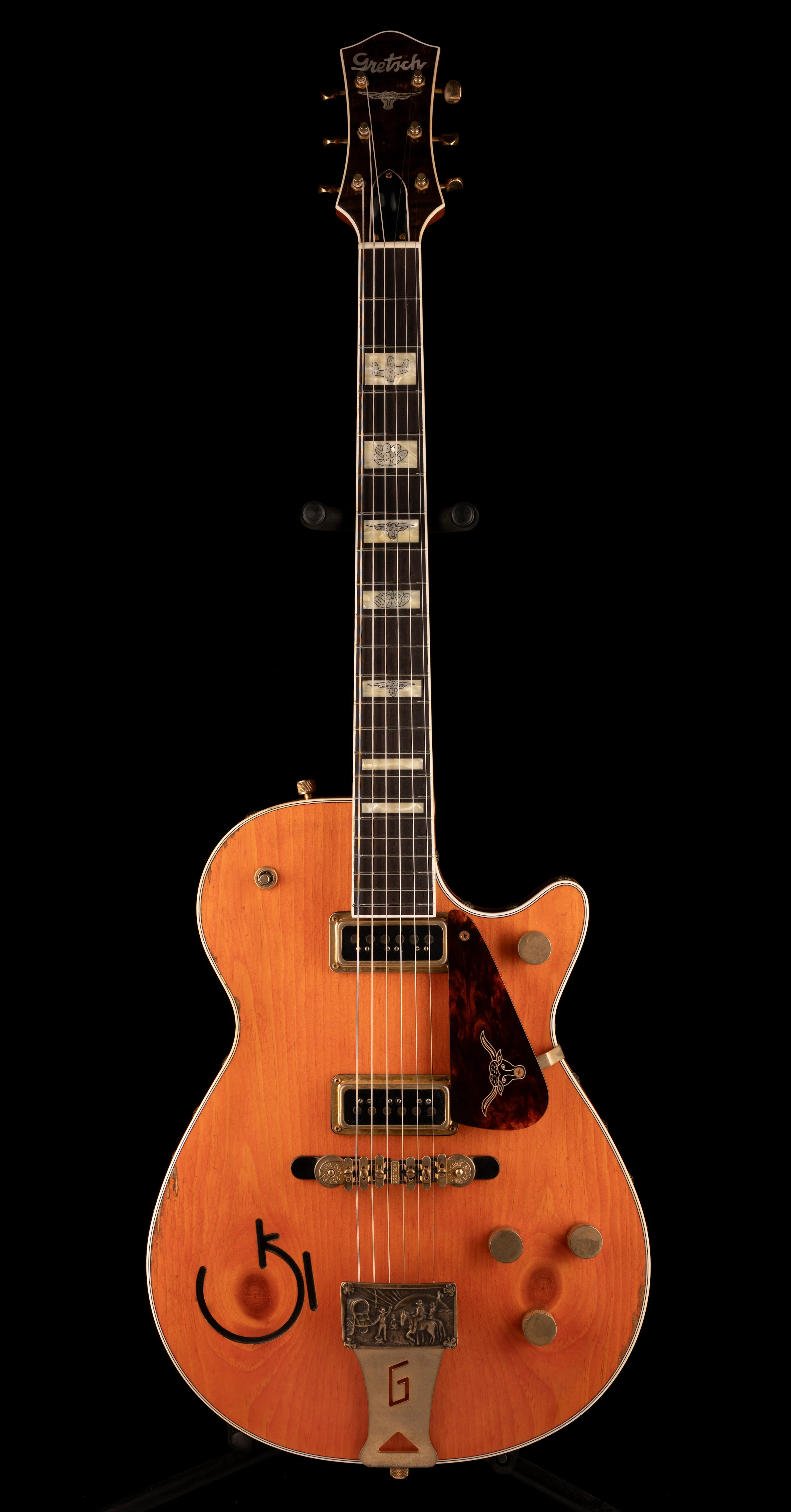 Gretsch Custom Shop Masterbuilt G6130CS 1954 Roundup Relic Knotty Pine Walnut Stain - Image 2