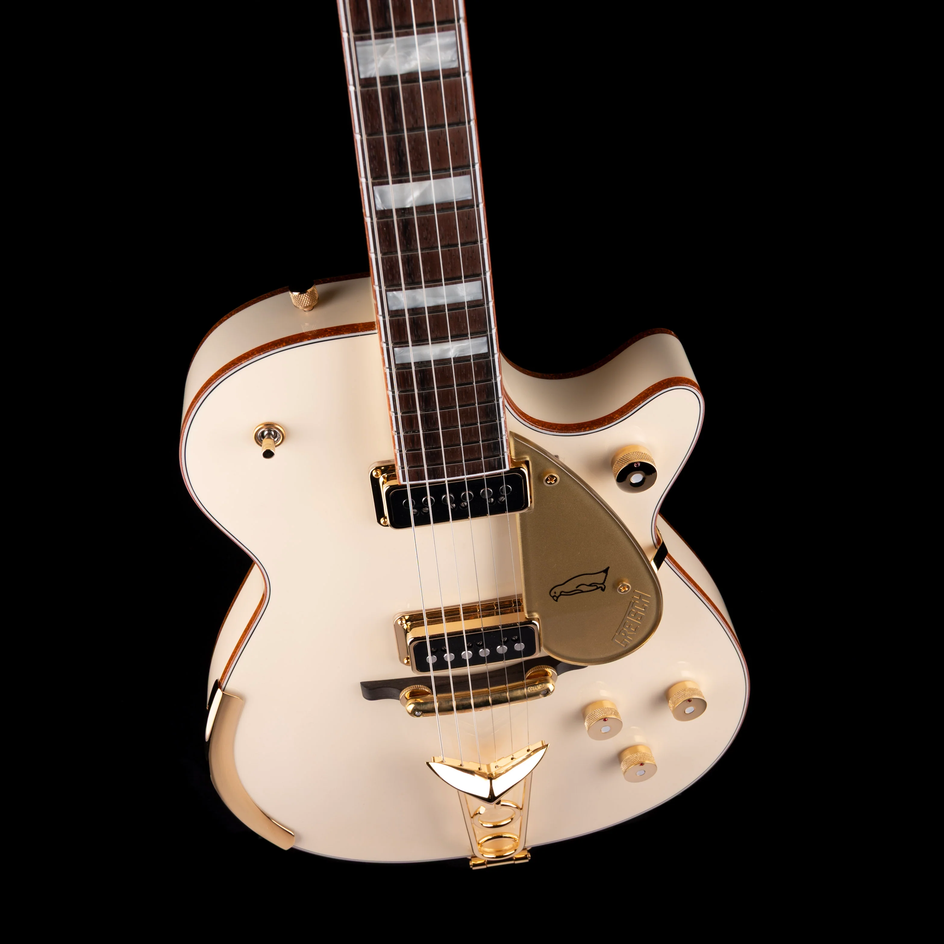 Gretsch Custom Shop Masterbuilt G6134-55 1955 White Penguin NOS Brazilian Rosewood Aged White - Image 3