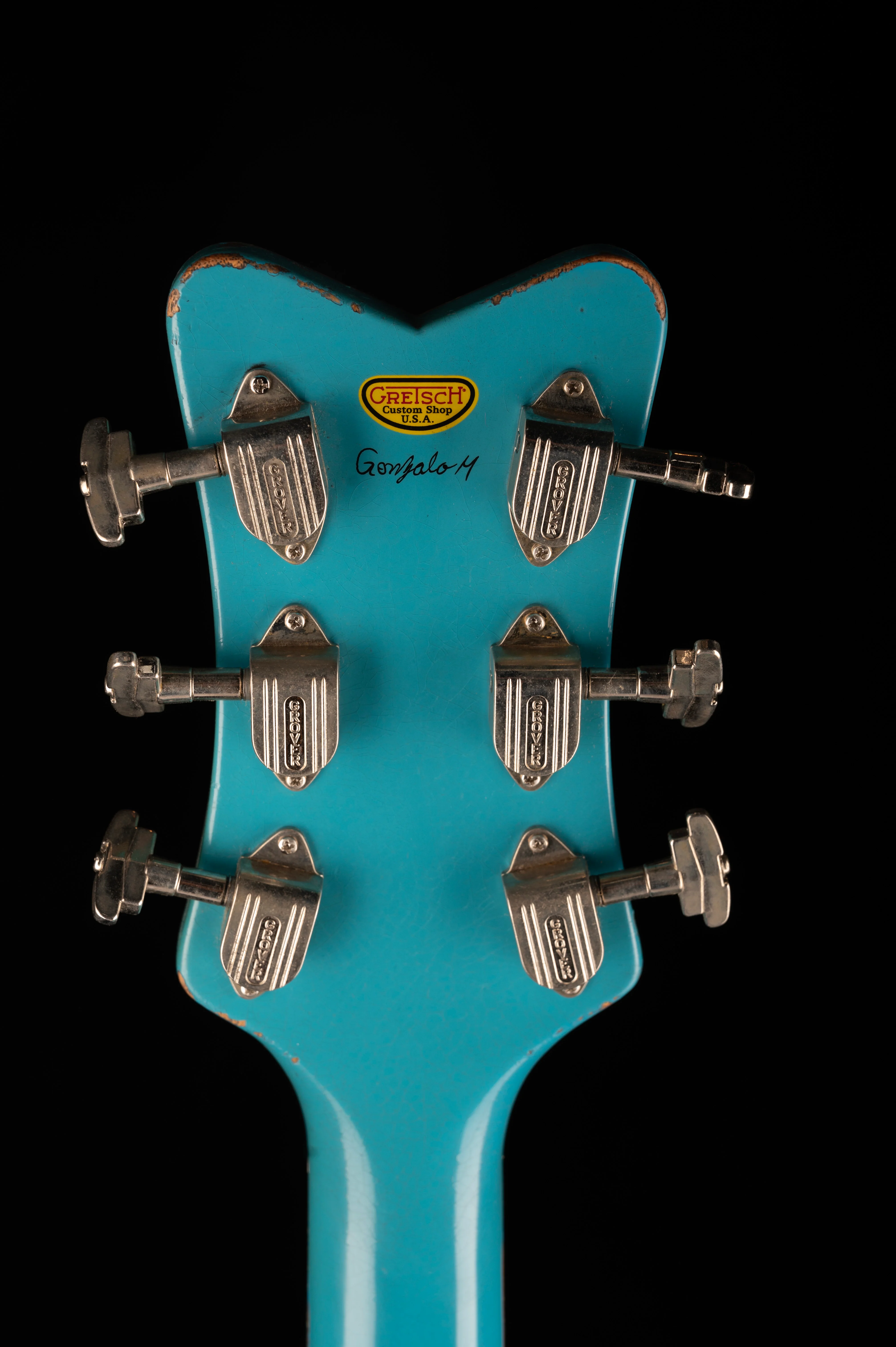 Gretsch Custom Shop Masterbuilt G6134CS 1955 Taos Turquoise Penguin Relic - Image 16