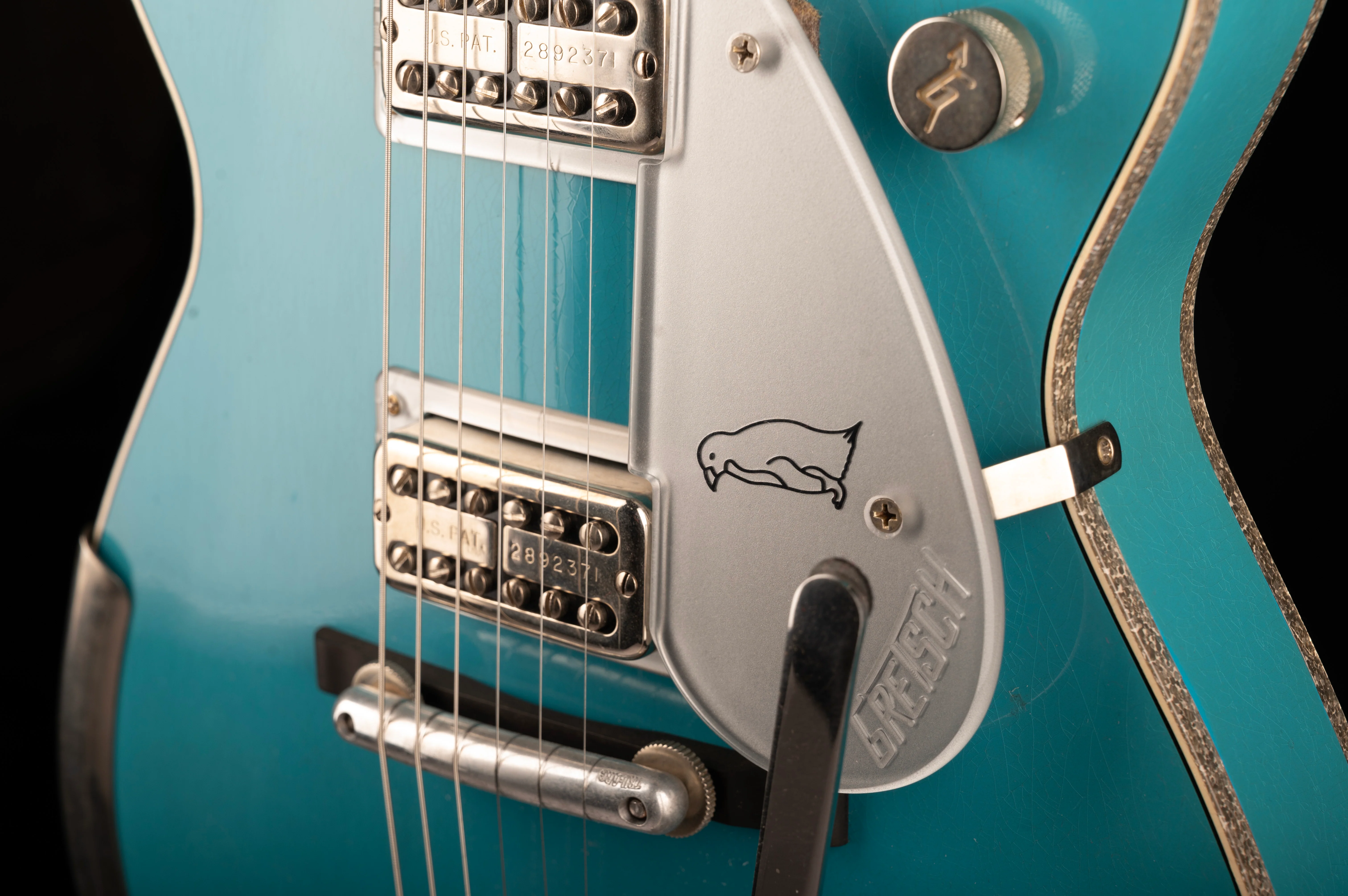 Gretsch Custom Shop Masterbuilt G6134CS 1955 Taos Turquoise Penguin Relic - Image 5
