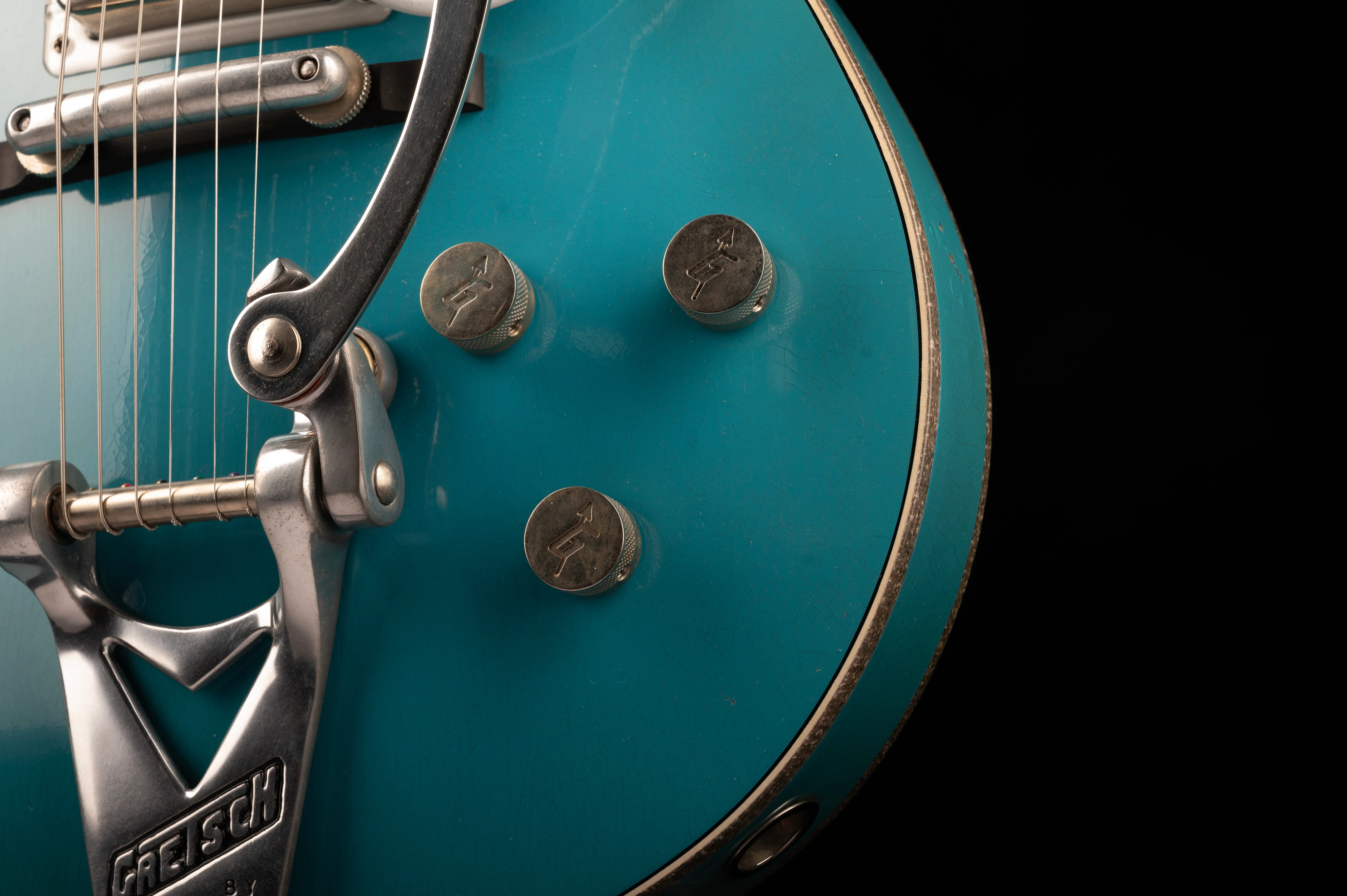 Gretsch Custom Shop Masterbuilt G6134CS 1955 Taos Turquoise Penguin Relic - Image 6