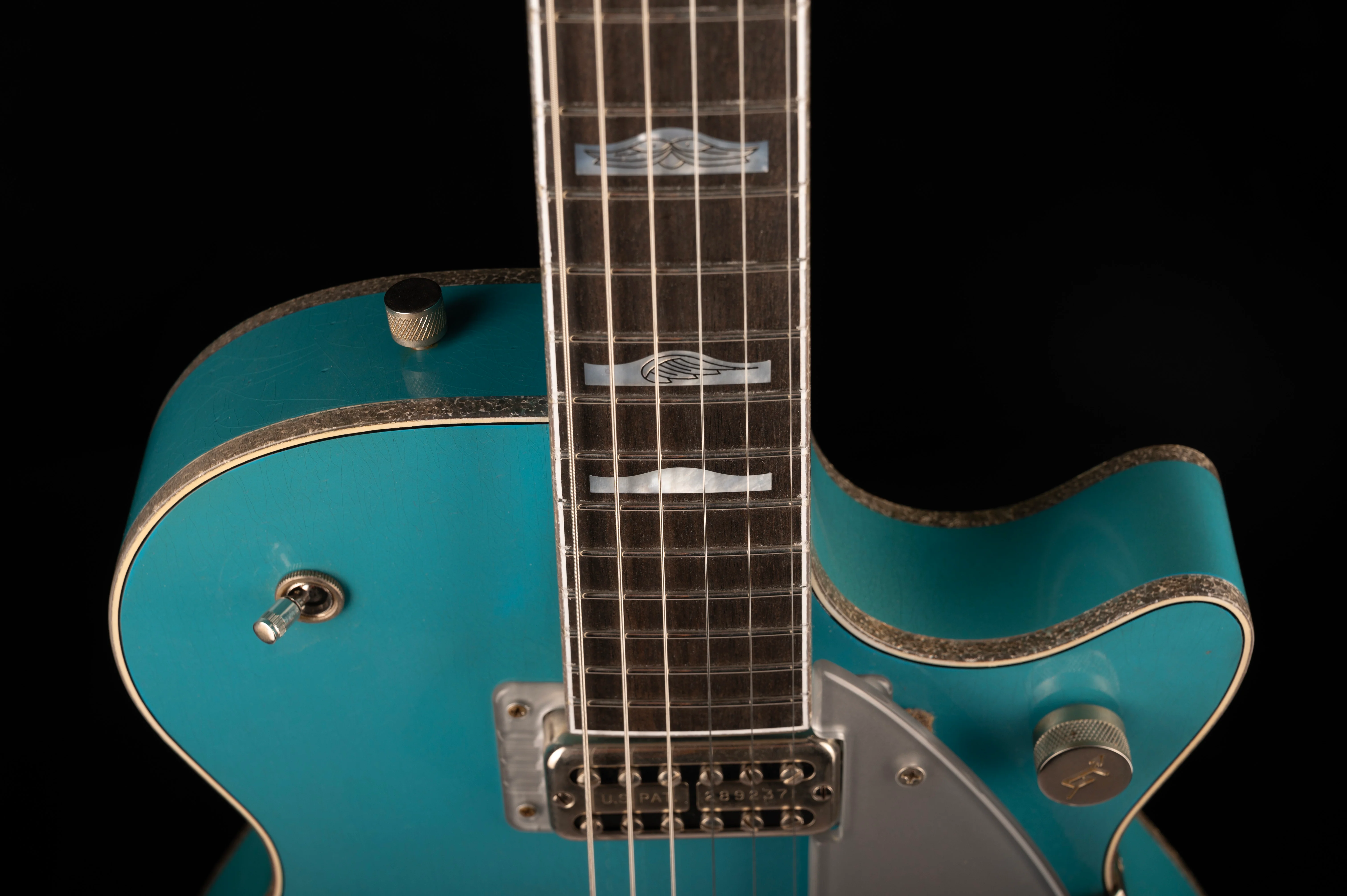 Gretsch Custom Shop Masterbuilt G6134CS 1955 Taos Turquoise Penguin Relic - Image 7