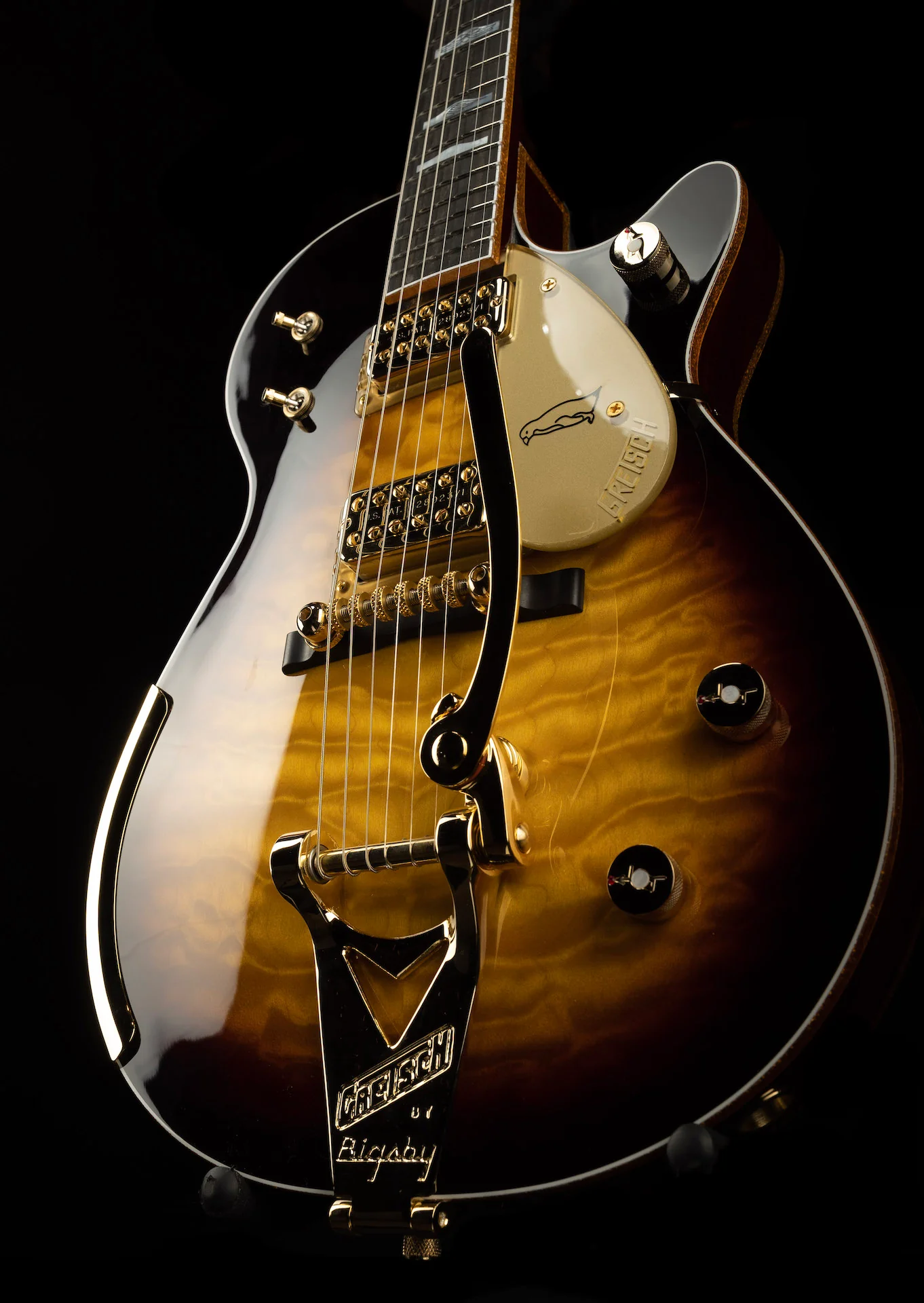 Gretsch Custom Shop Masterbuilt Stephen Stern 1959 Penguin Quilt Maple Top NOS 2-Tone Sunburst - Image 11