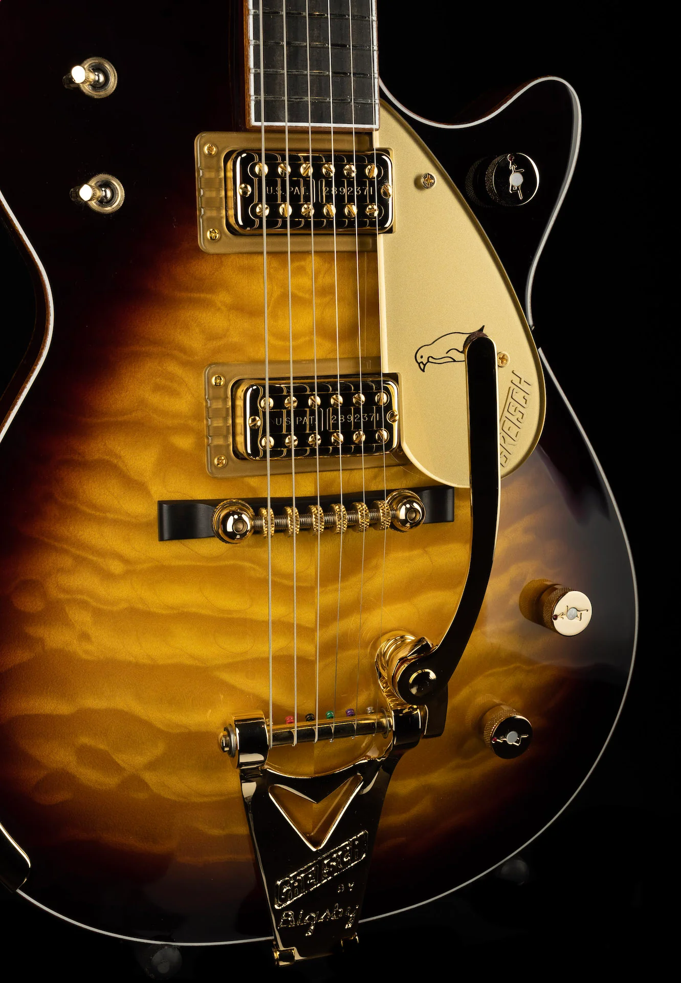 Gretsch Custom Shop Masterbuilt Stephen Stern 1959 Penguin Quilt Maple Top NOS 2-Tone Sunburst - Image 4
