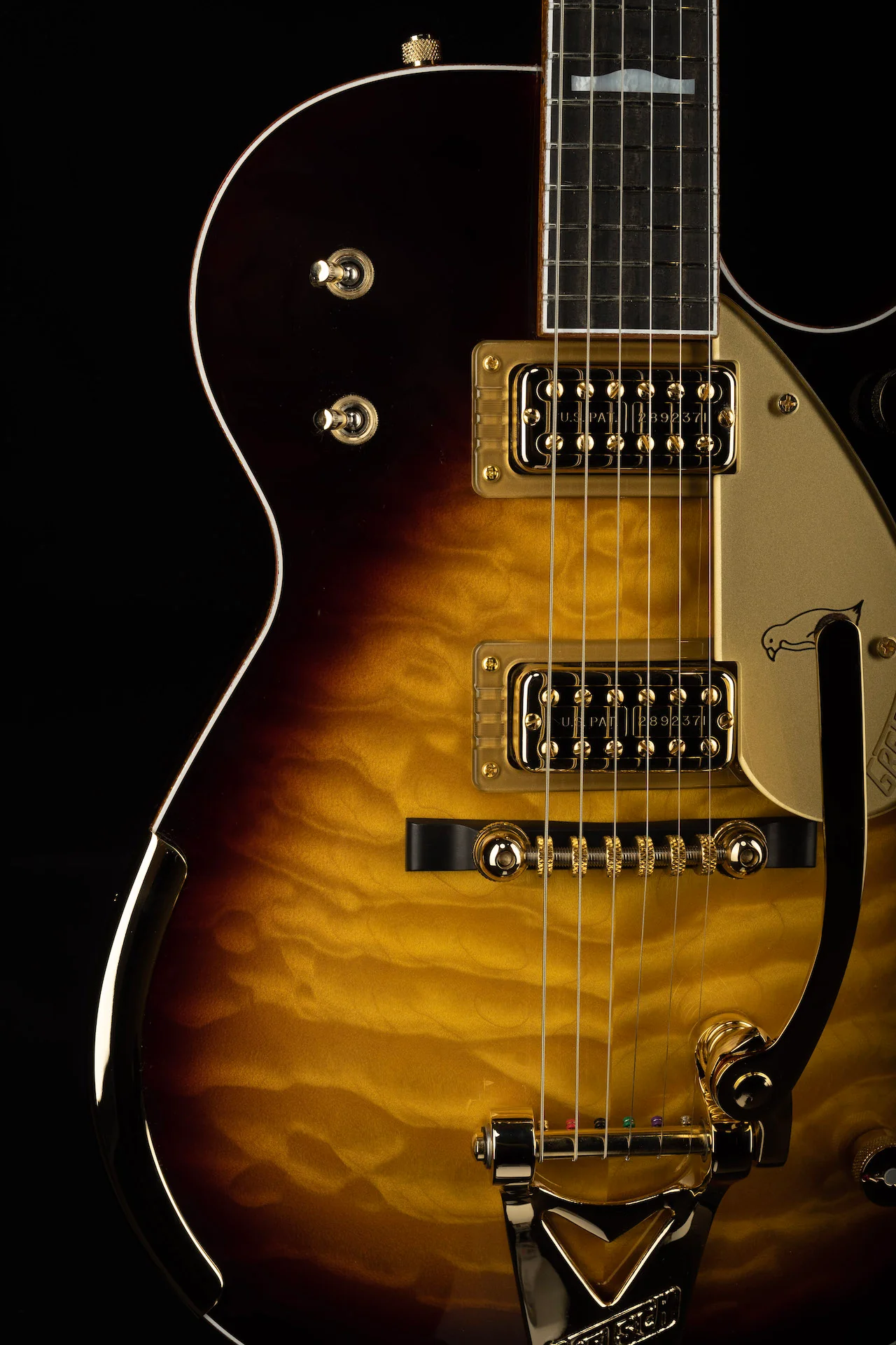 Gretsch Custom Shop Masterbuilt Stephen Stern 1959 Penguin Quilt Maple Top NOS 2-Tone Sunburst - Image 6