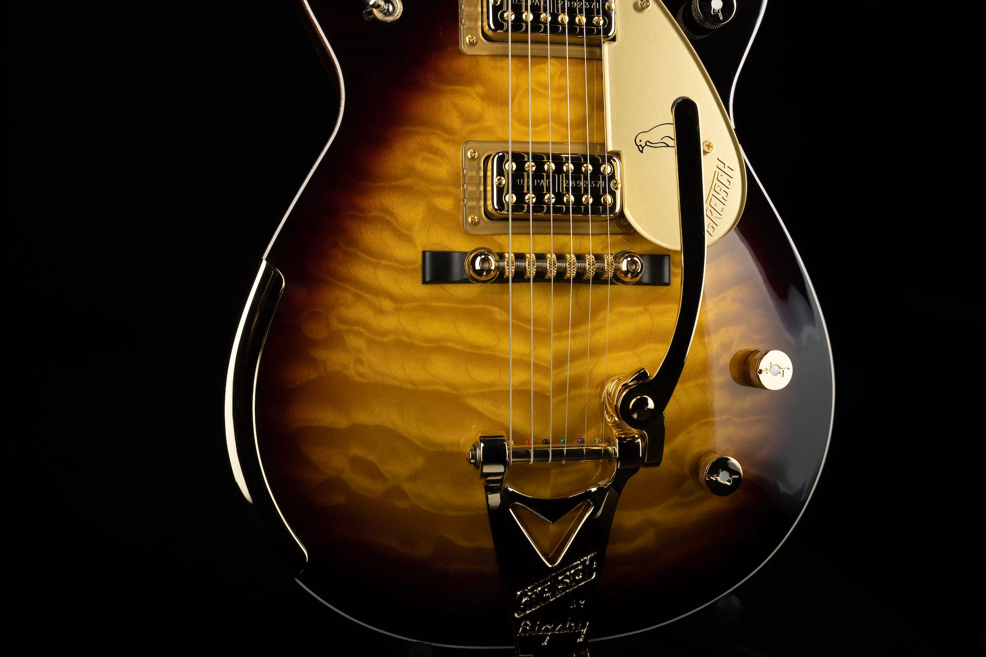 Gretsch Custom Shop Masterbuilt Stephen Stern 1959 Penguin Quilt Maple Top NOS 2-Tone Sunburst - Image 7