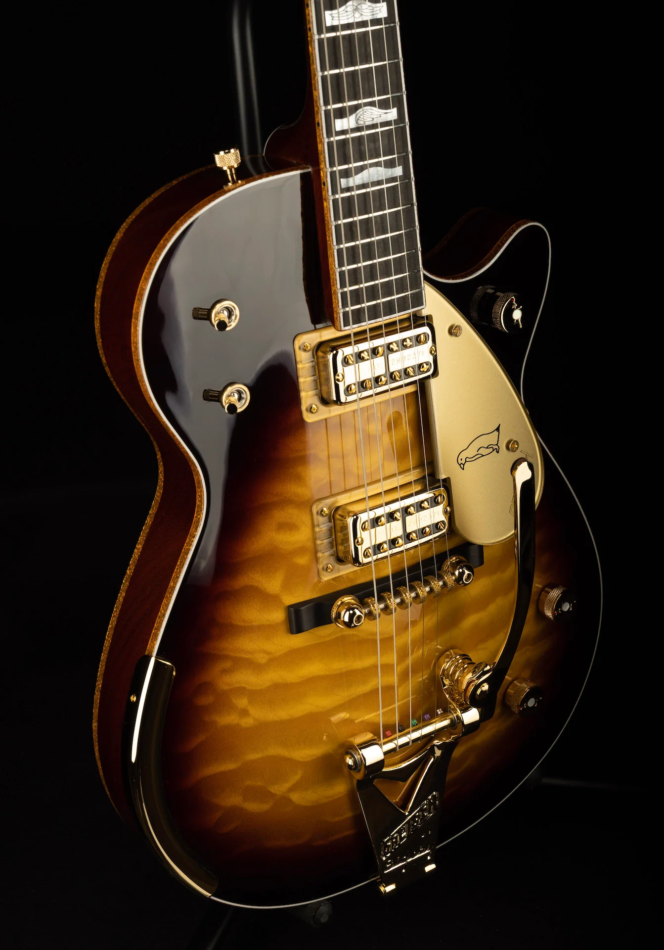 Gretsch Custom Shop Masterbuilt Stephen Stern 1959 Penguin Quilt Maple Top NOS 2-Tone Sunburst - Image 8